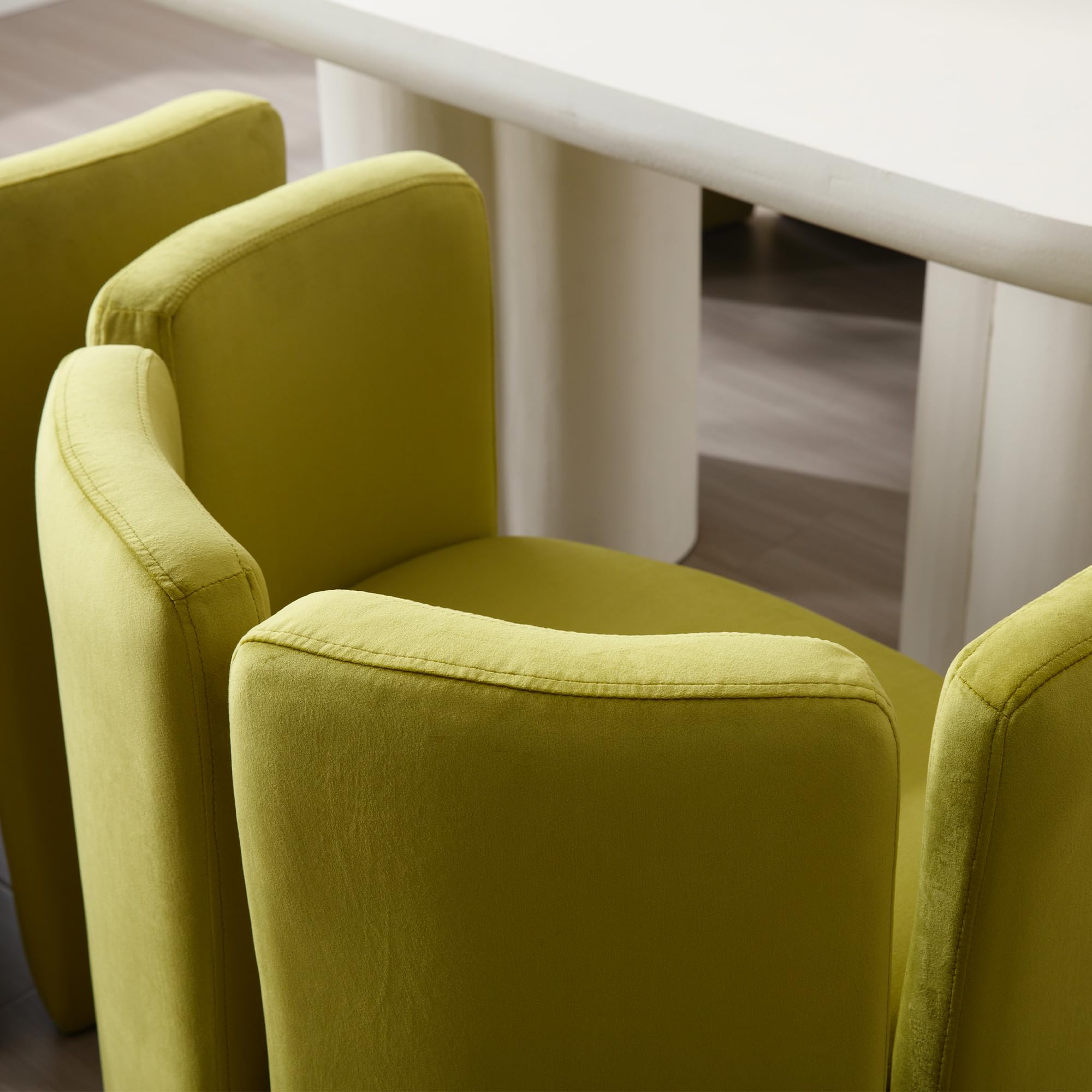 CHICAURA Modern Velvet Barrel Side Accent Chair 1 PCS - 3714AC