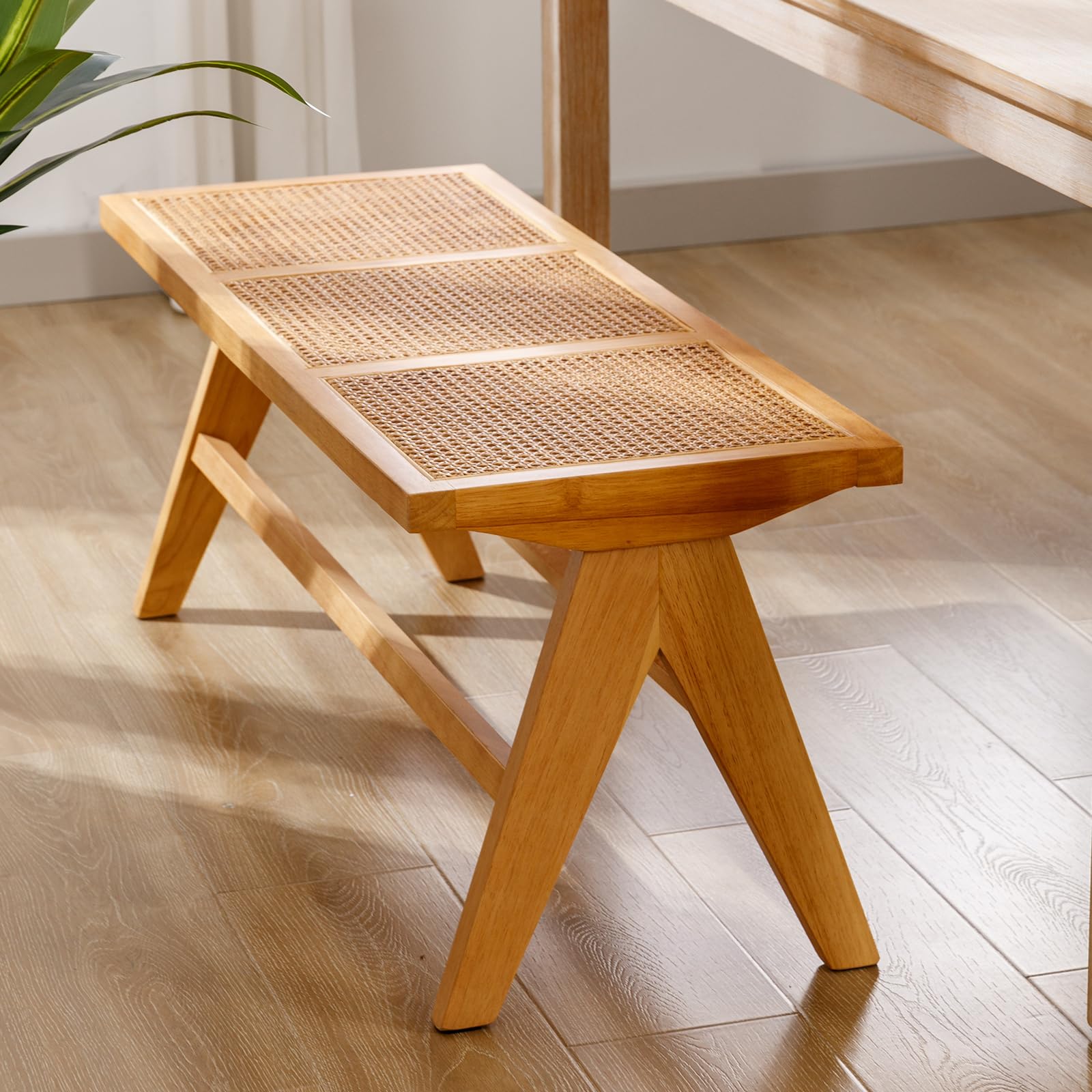 Kmax 42"L Wicker & Rattan Solid Color Accent Bench - 2545BH