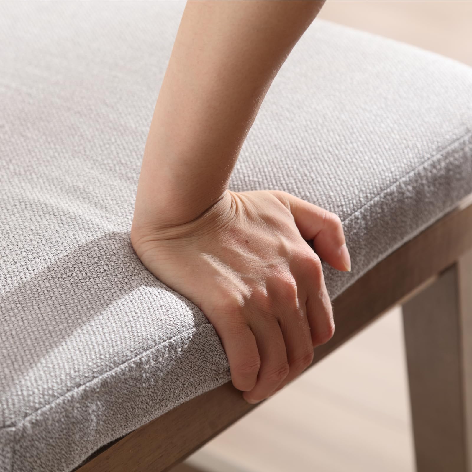 Kmax 27.25"H Woven Linen Counter Stools Set of 2 - 5743CS