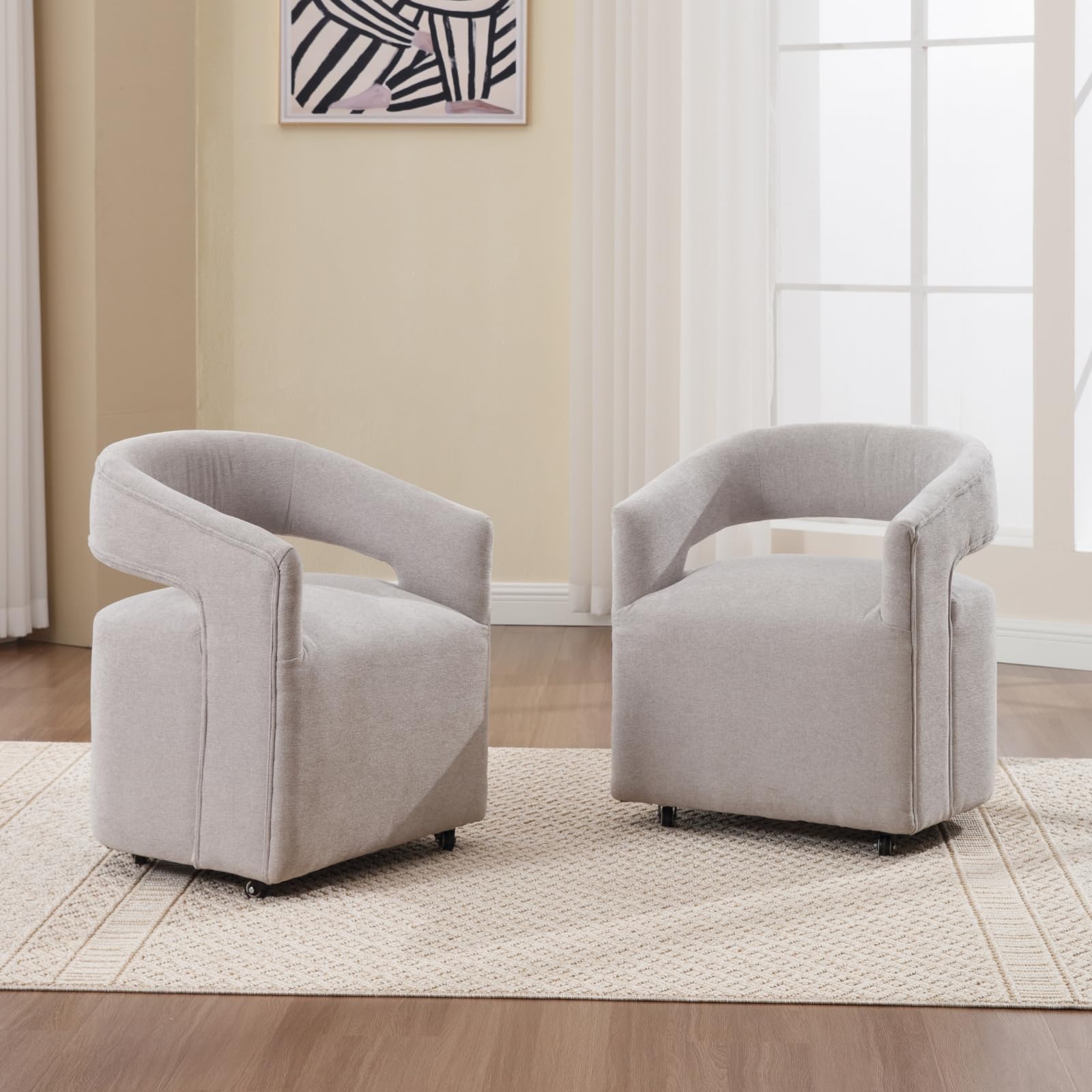 ROCITY Swivel Open Back Dining Chair 1 PCS - 10027DC