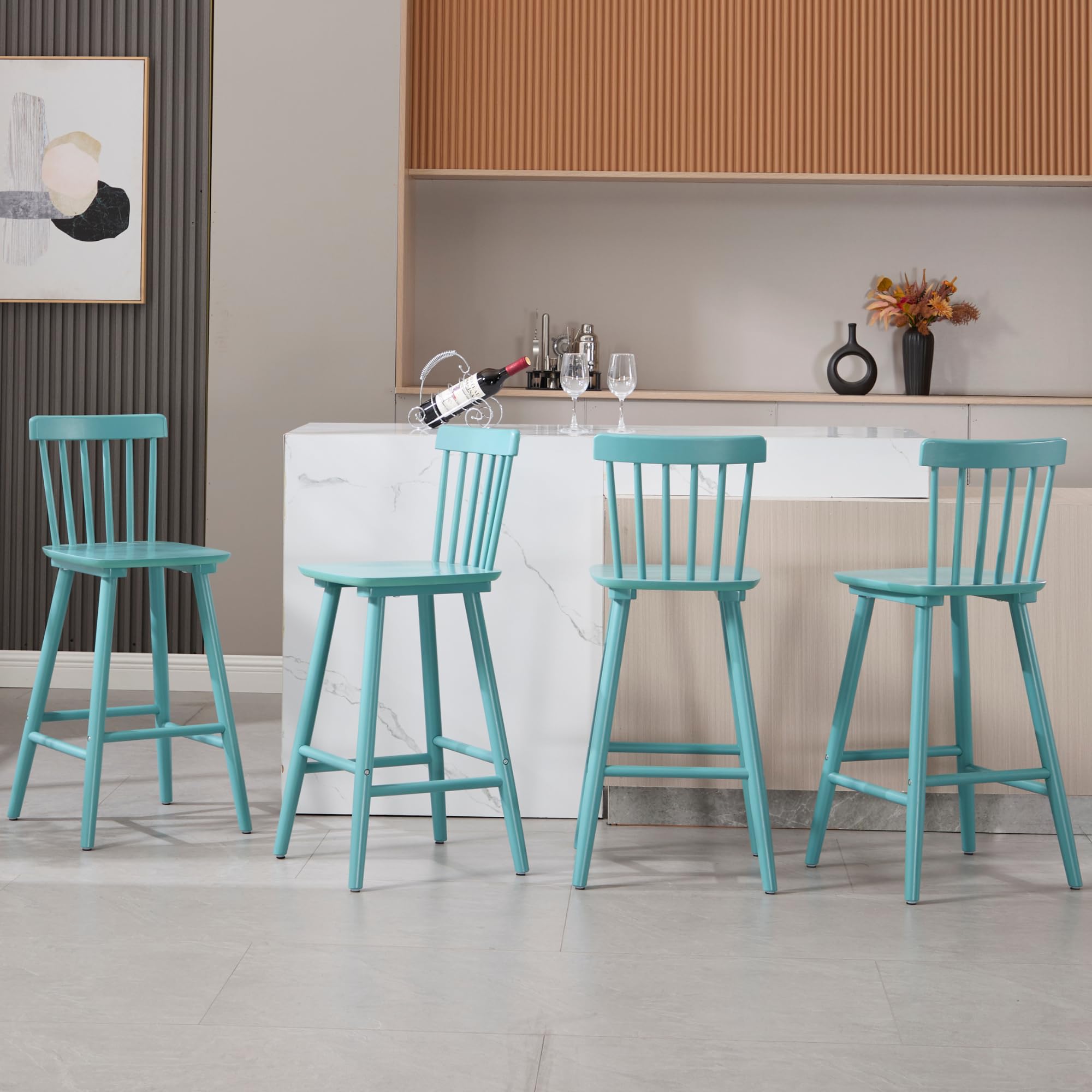 Janoray 26"H Wooden Counter Stools Set of 2 - X021CS