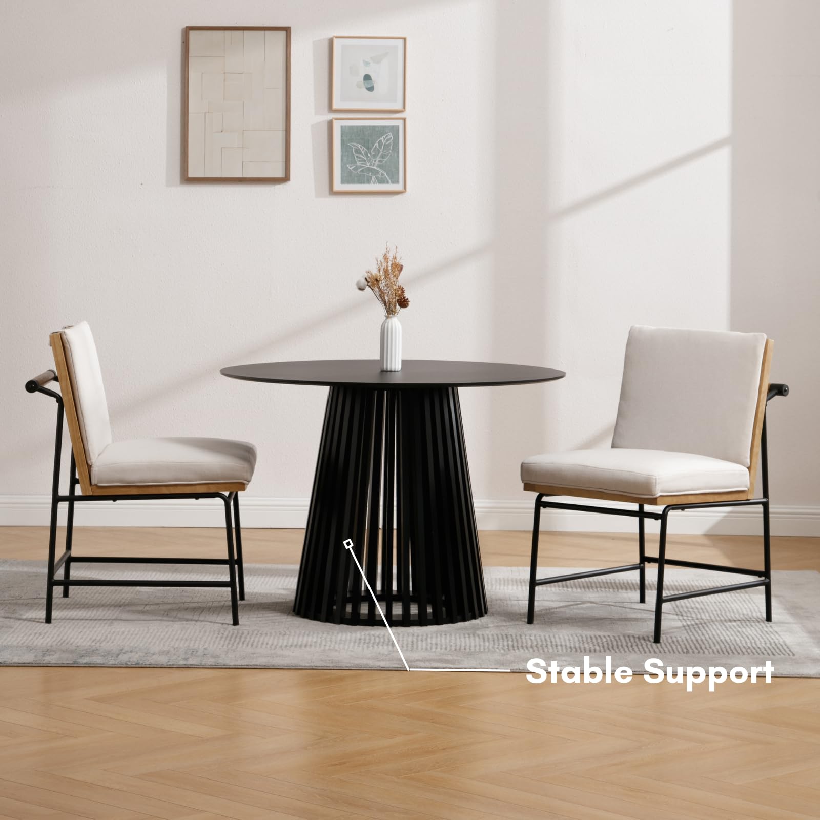 ROCITY 43 Inch Black Kitchen Table - 19008DT