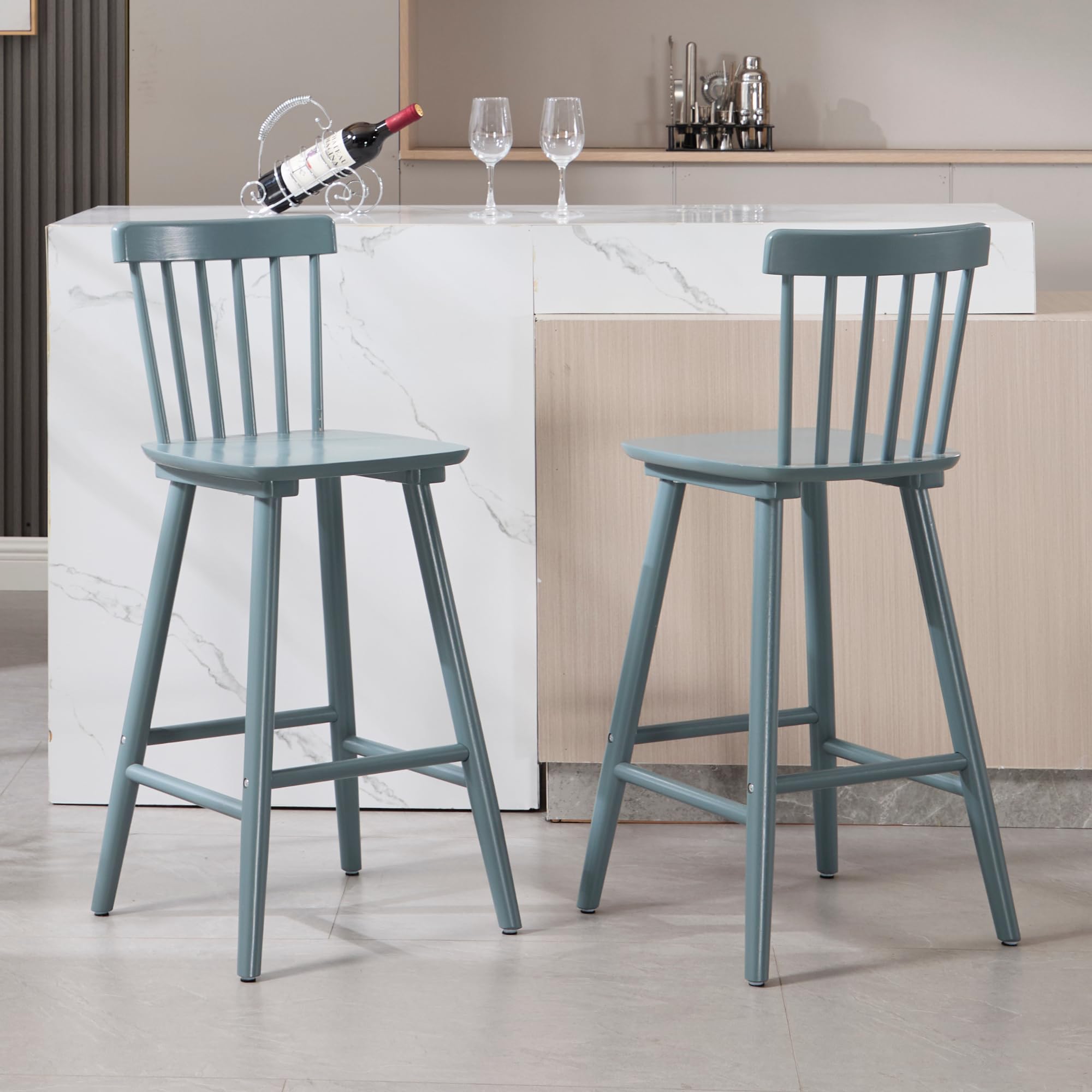 Janoray 26"H Wooden Counter Stools Set of 2 - X021CS