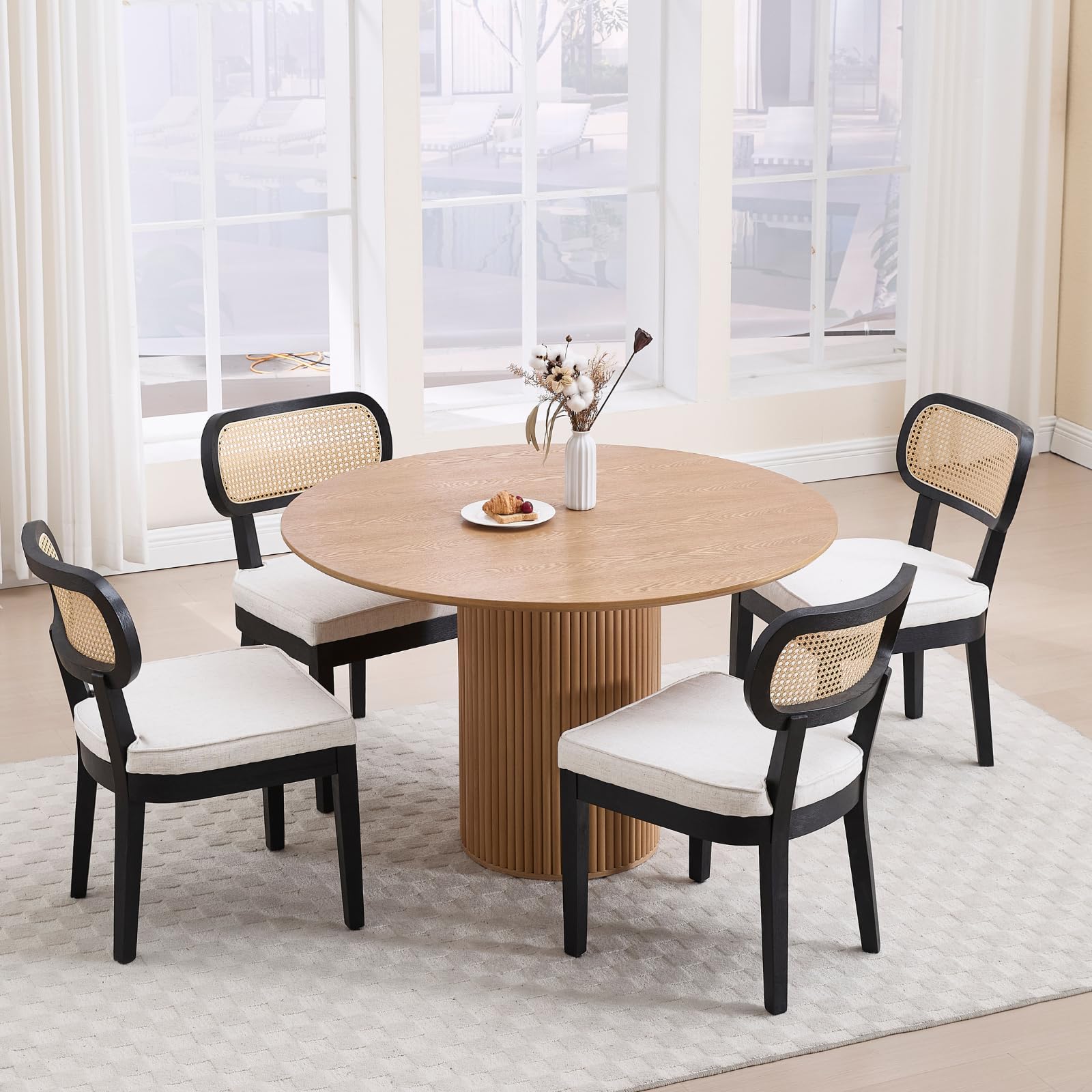 Janoray Rattan Cane Back Dining Chairs Set of 2 - 10084DC