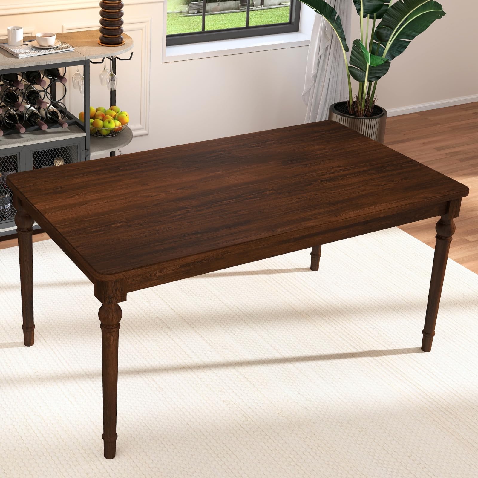 Janoray 63"W Rustic Solid Wood Dining Table - 3204DT