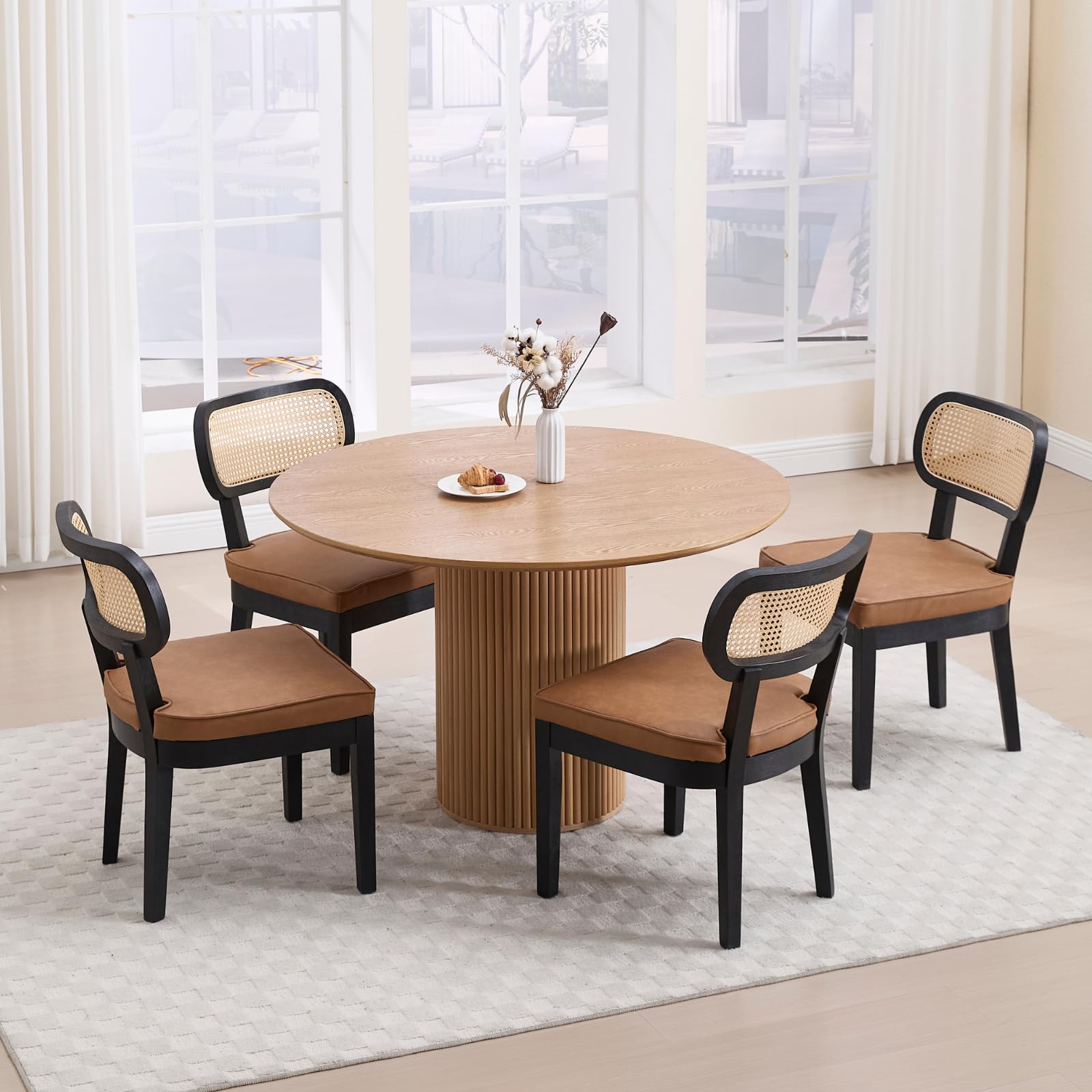 Janoray Rattan Cane Back Dining Chairs Set of 2 - 10084DC