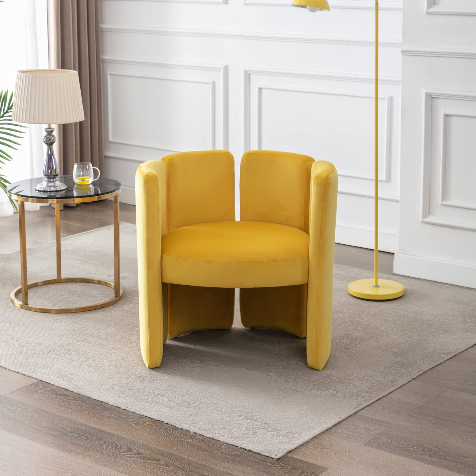 CHICAURA Modern Velvet Barrel Side Accent Chair 1 PCS - 3714AC