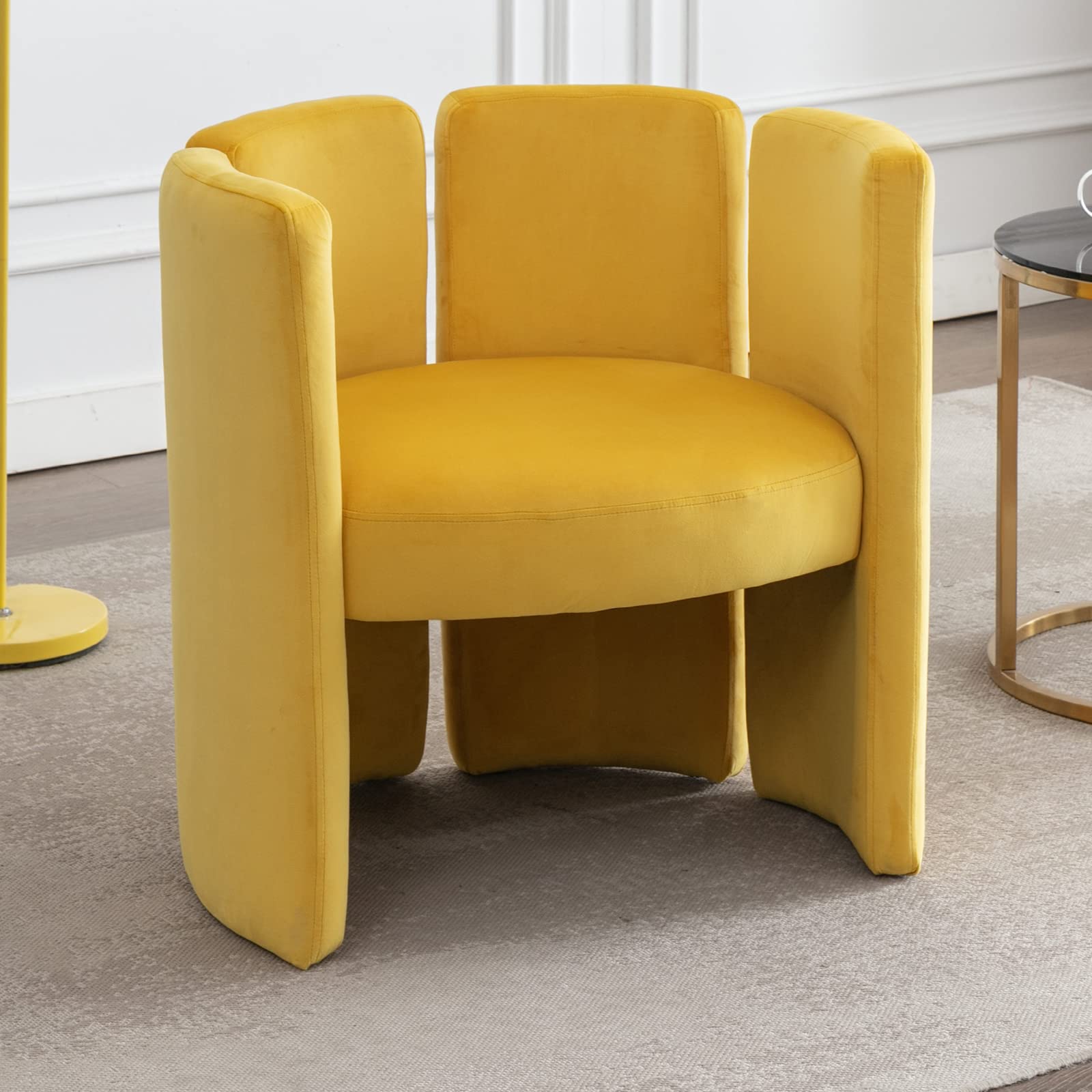 CHICAURA Modern Velvet Barrel Side Accent Chair 1 PCS - 3714AC