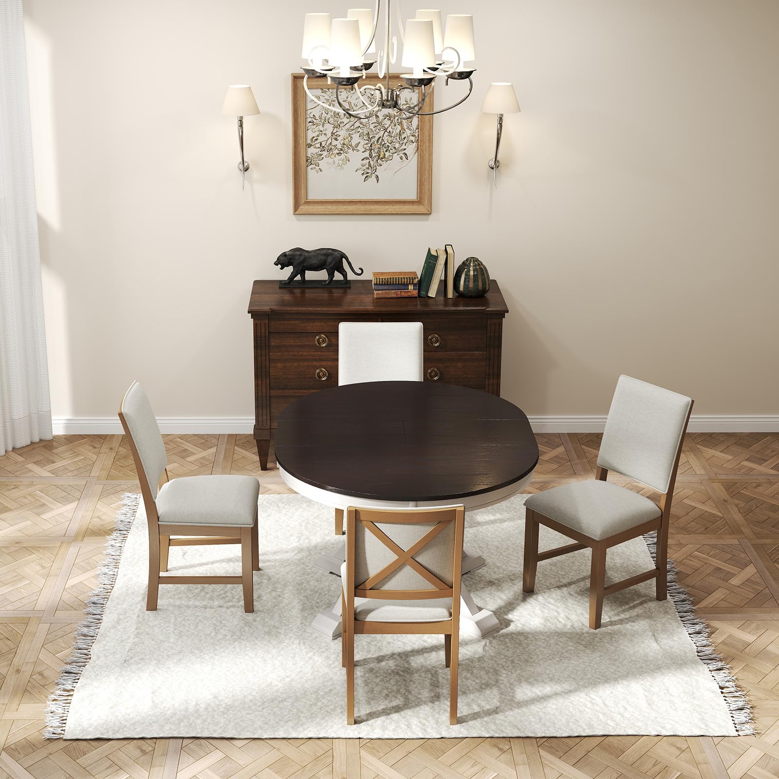 Kmax 42-54"W Round Dining Table - 22191