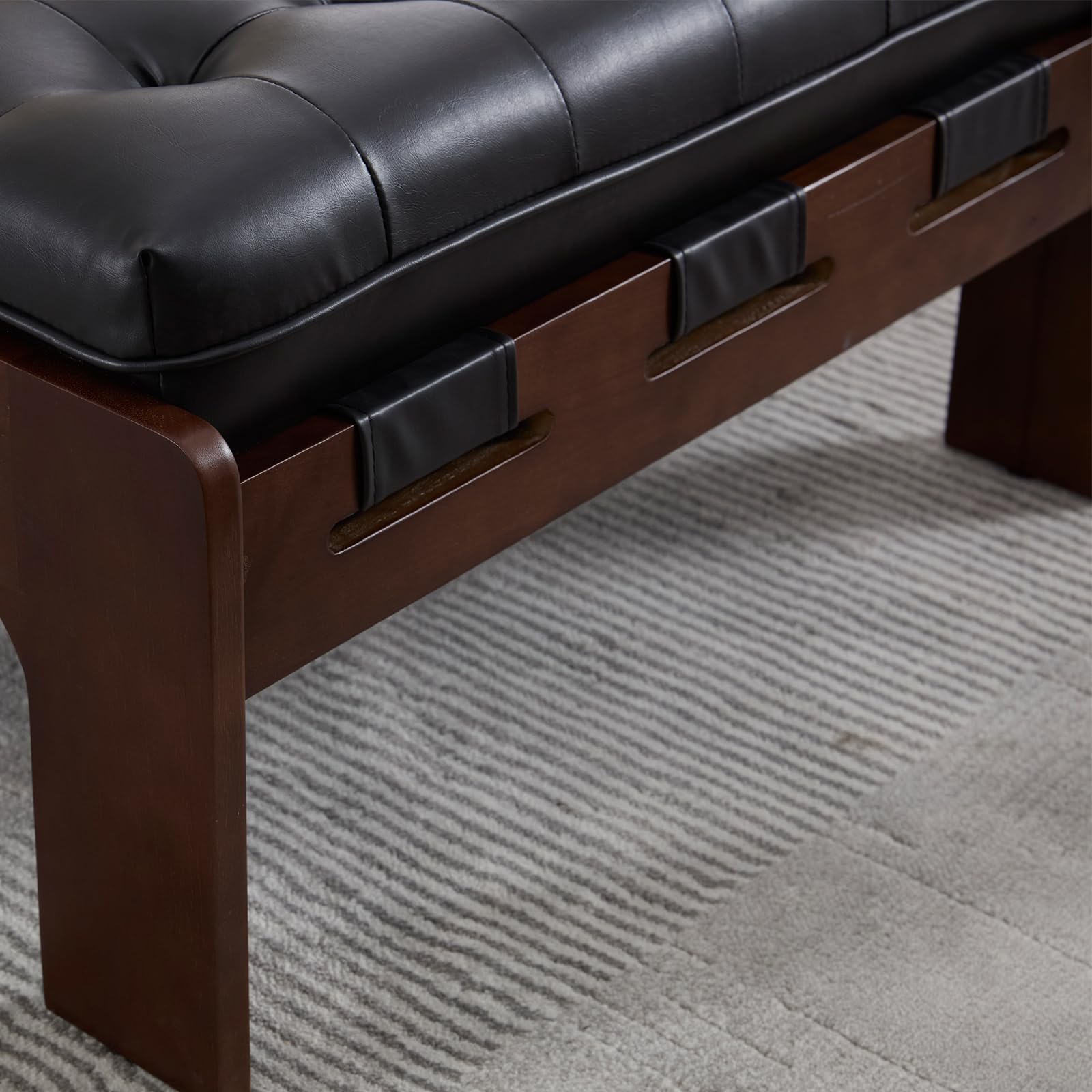 Kmax Leather Ottoman Coffee Table - 63051 & 6305CT