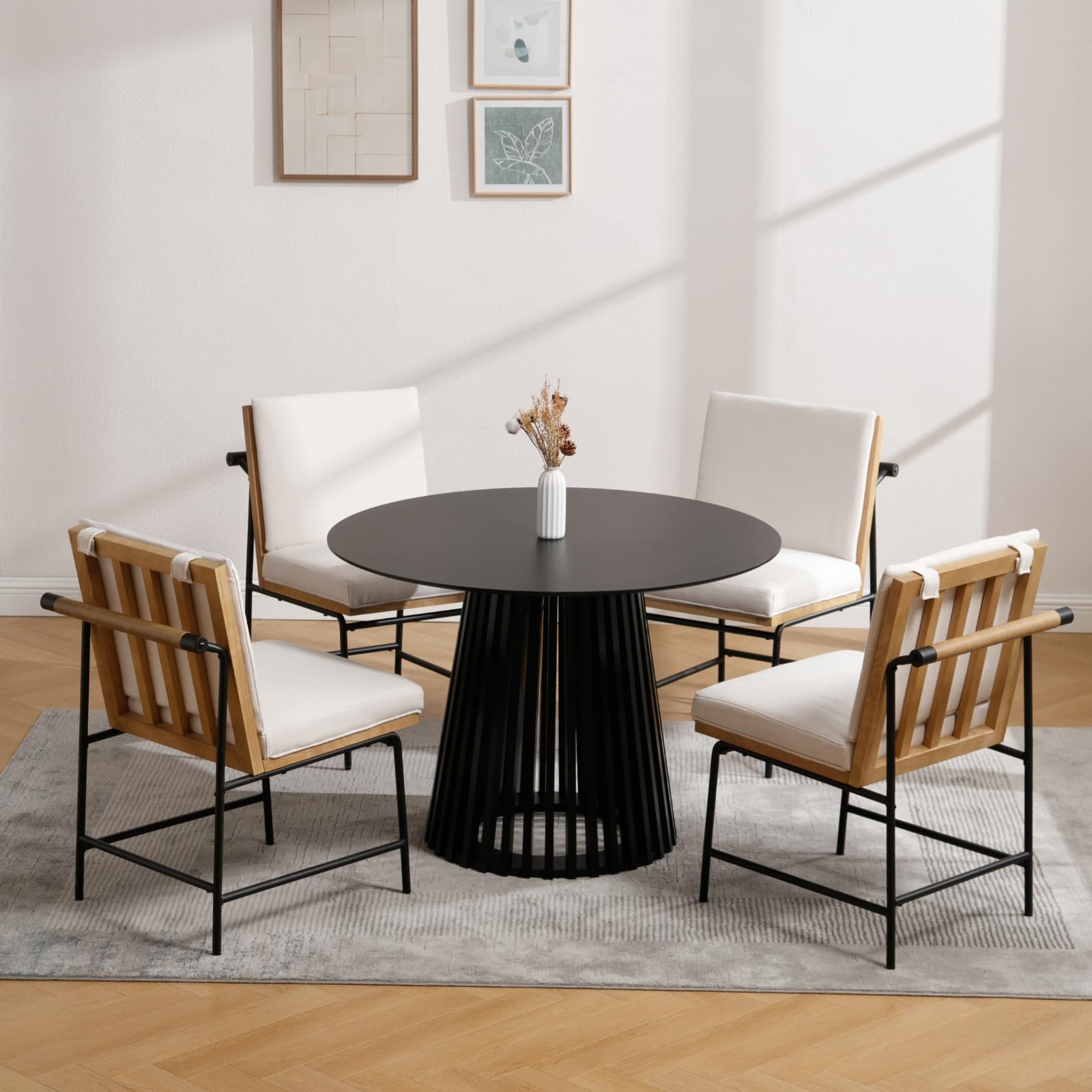 ROCITY 43 Inch Black Kitchen Table - 19008DT