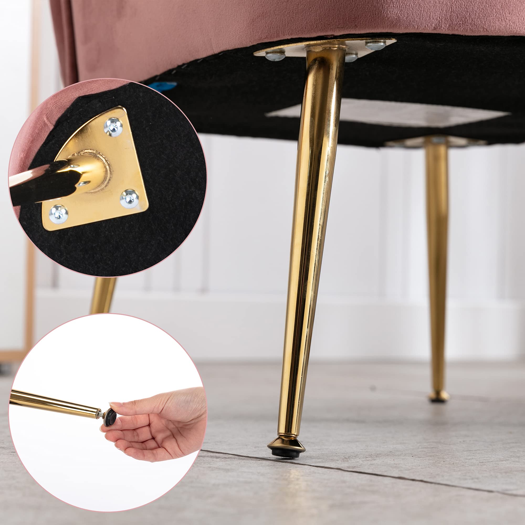 CHICAURA Mid Century Armless Accent Chairs Set of 2 - XXX6AC