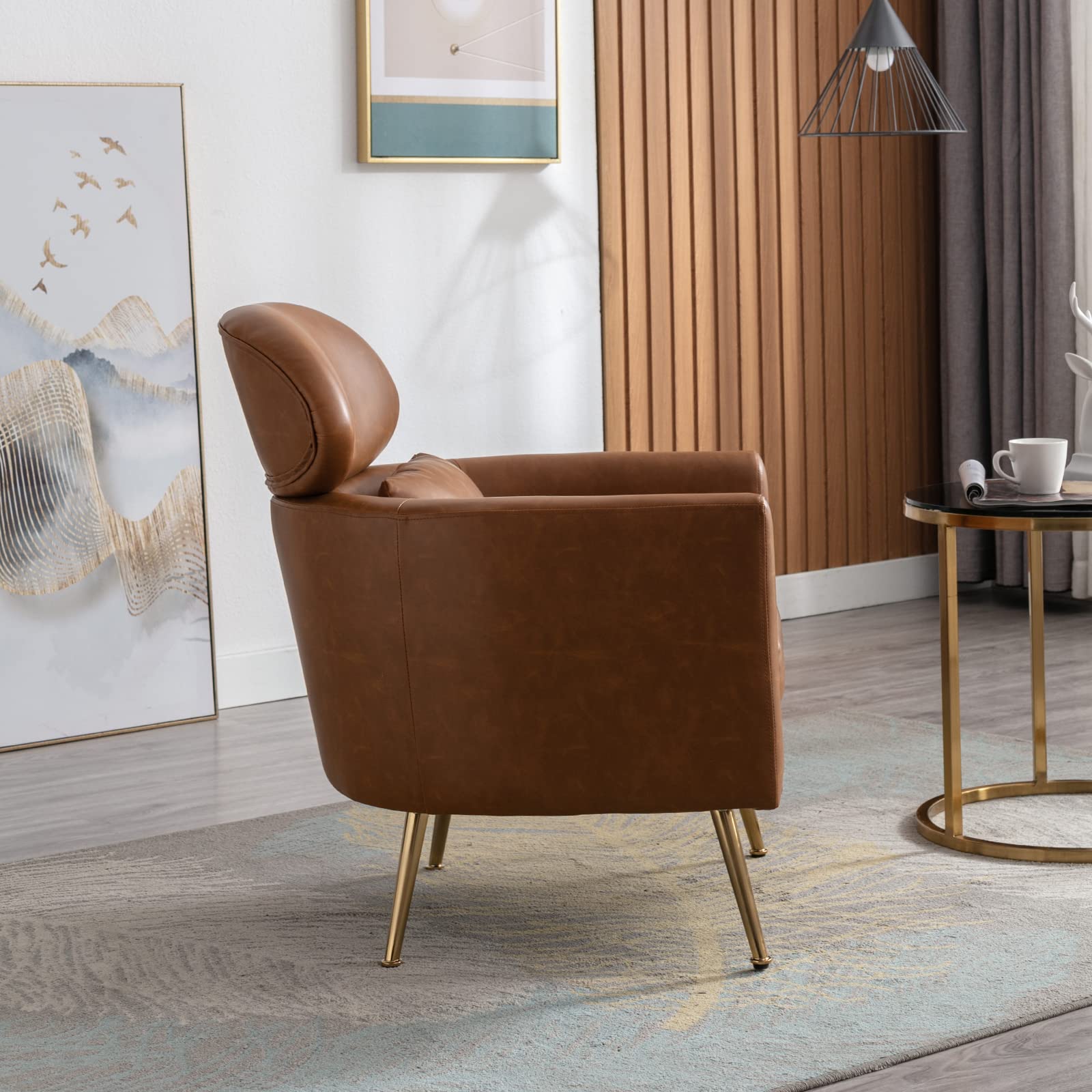 CHICAURA Upholstered Barrel Accent Chair 1 PCS - 8342AC