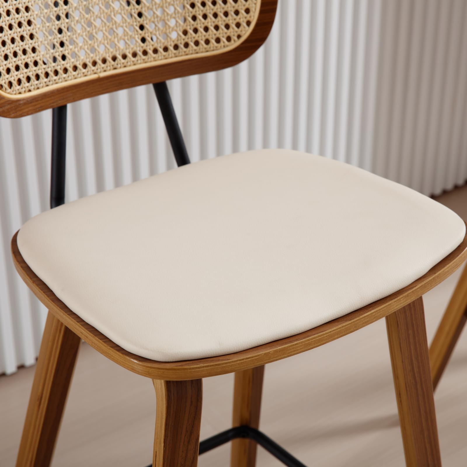 VESCASA 26"H Mid-Century Counter Stools Set of 2 - 7734CS