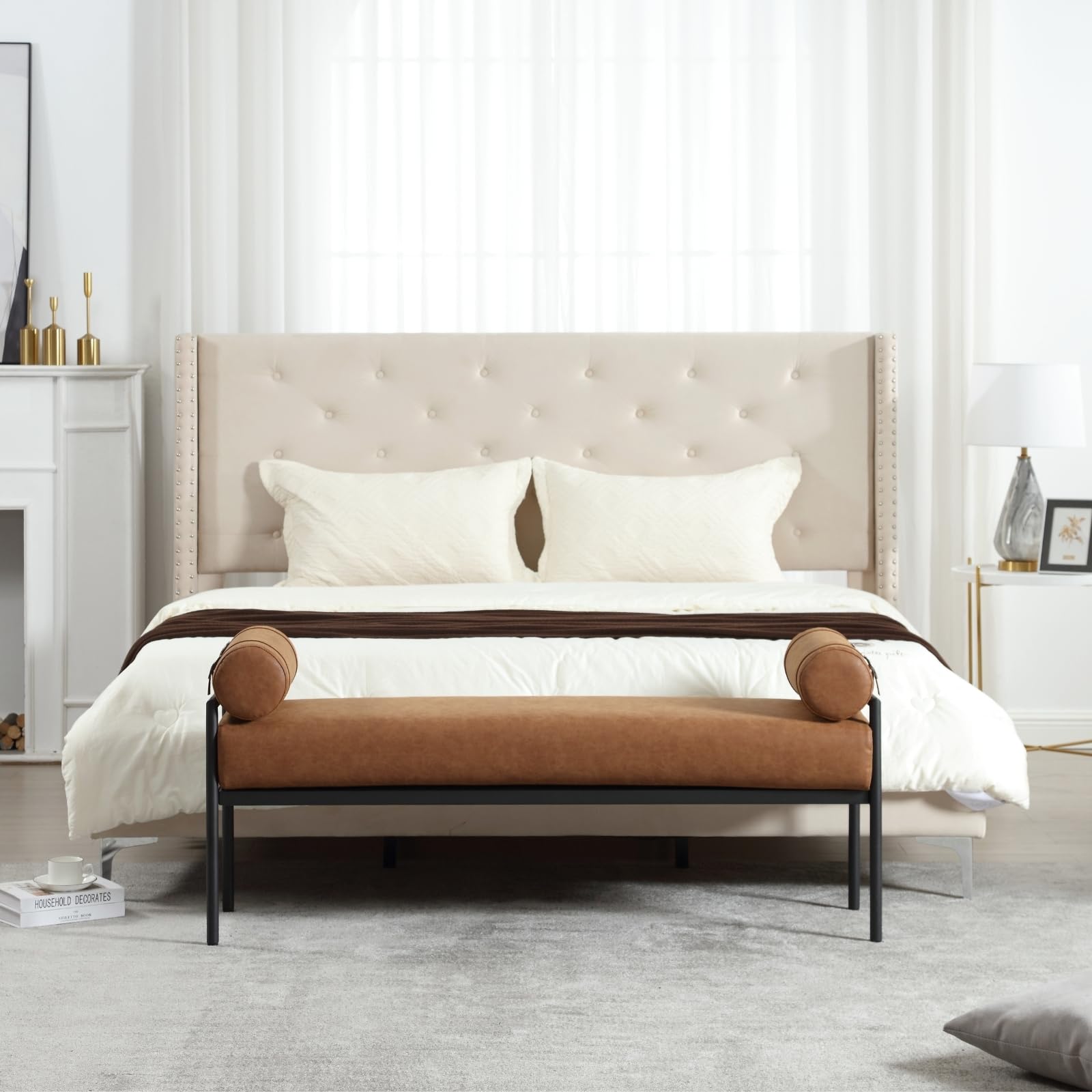 ROCITY 55 "W Bedroom Bench with Removable Pillows - 2160BH