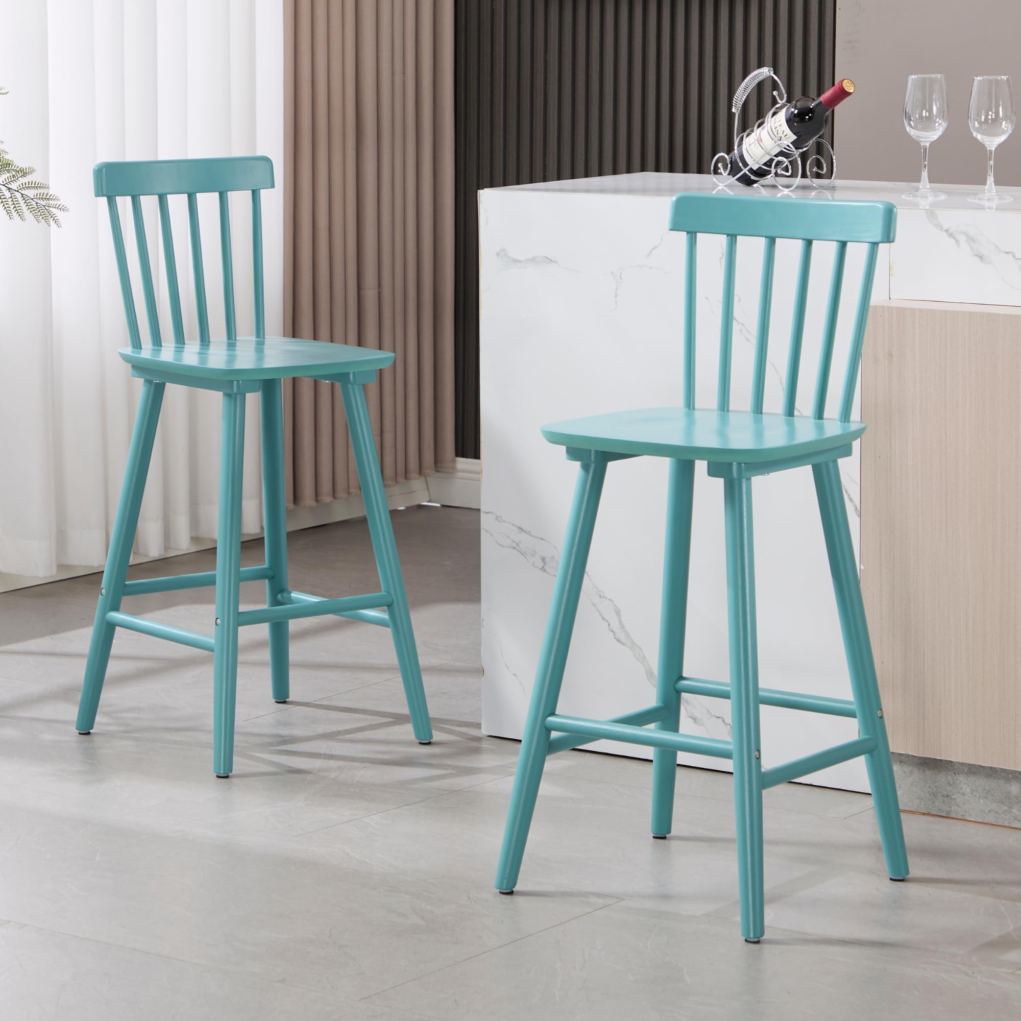 Janoray 26"H Wooden Counter Stools Set of 2 - X021CS