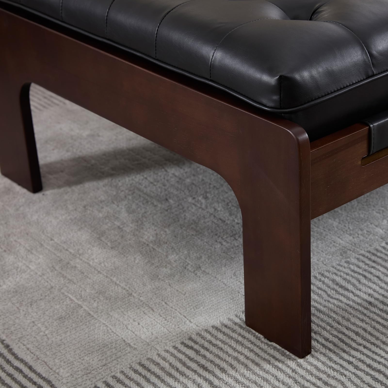 Kmax Leather Ottoman Coffee Table - 63051 & 6305CT