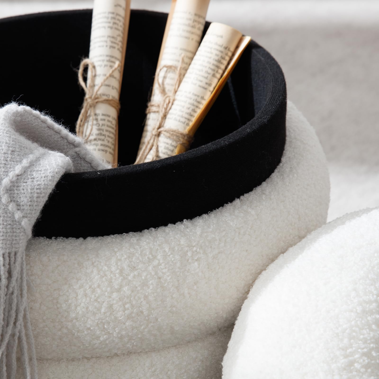 VESCASA Modern Round Storage Ottoman 1 PCS - 30070OT