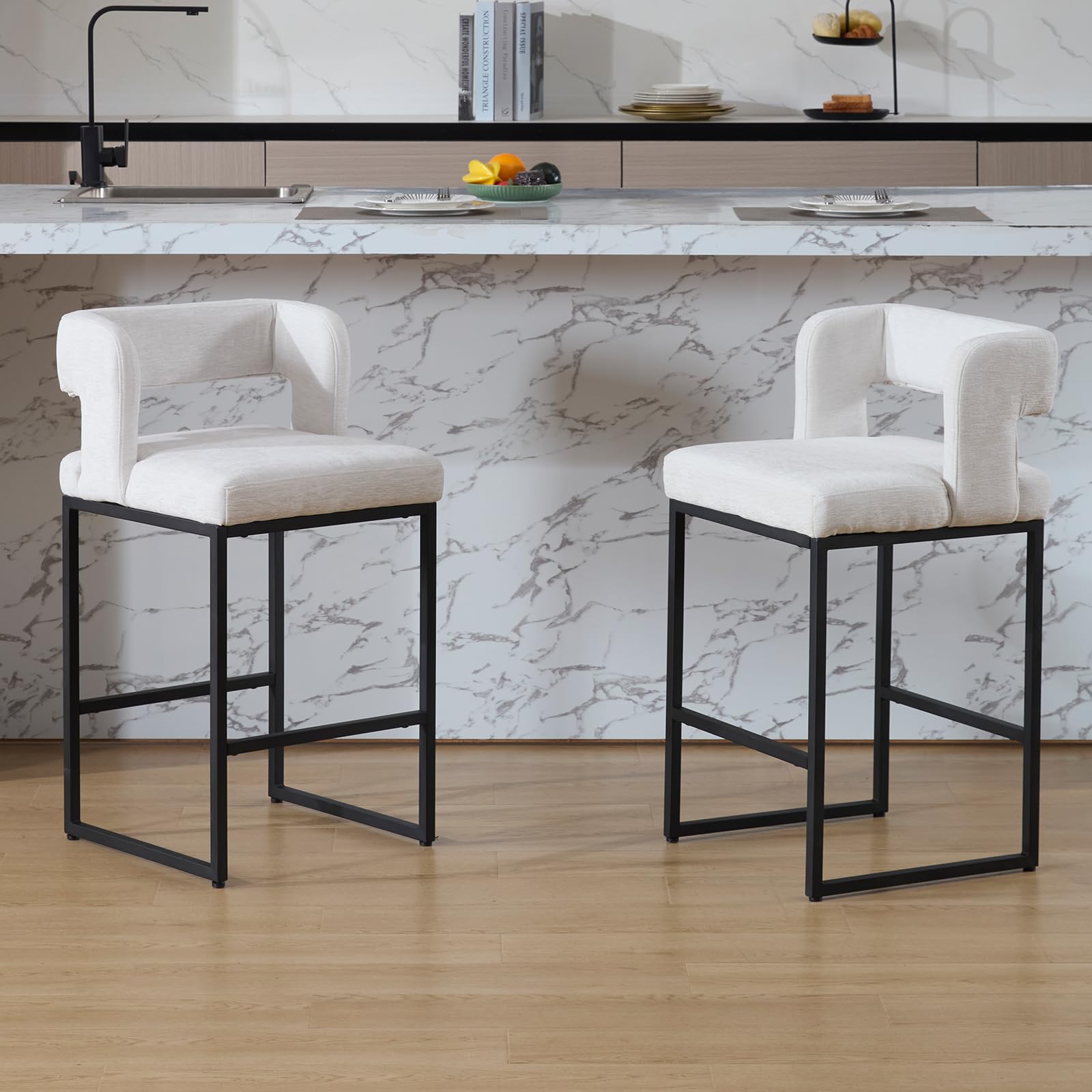 CHICAURA 26”H Barrel Counter Stools Set of 2 - 31035CS