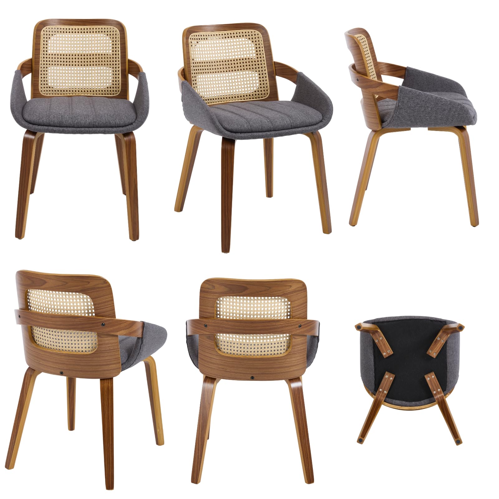 EALSON Rattan Cane Dining Chairs Set of 2 - 61343DC