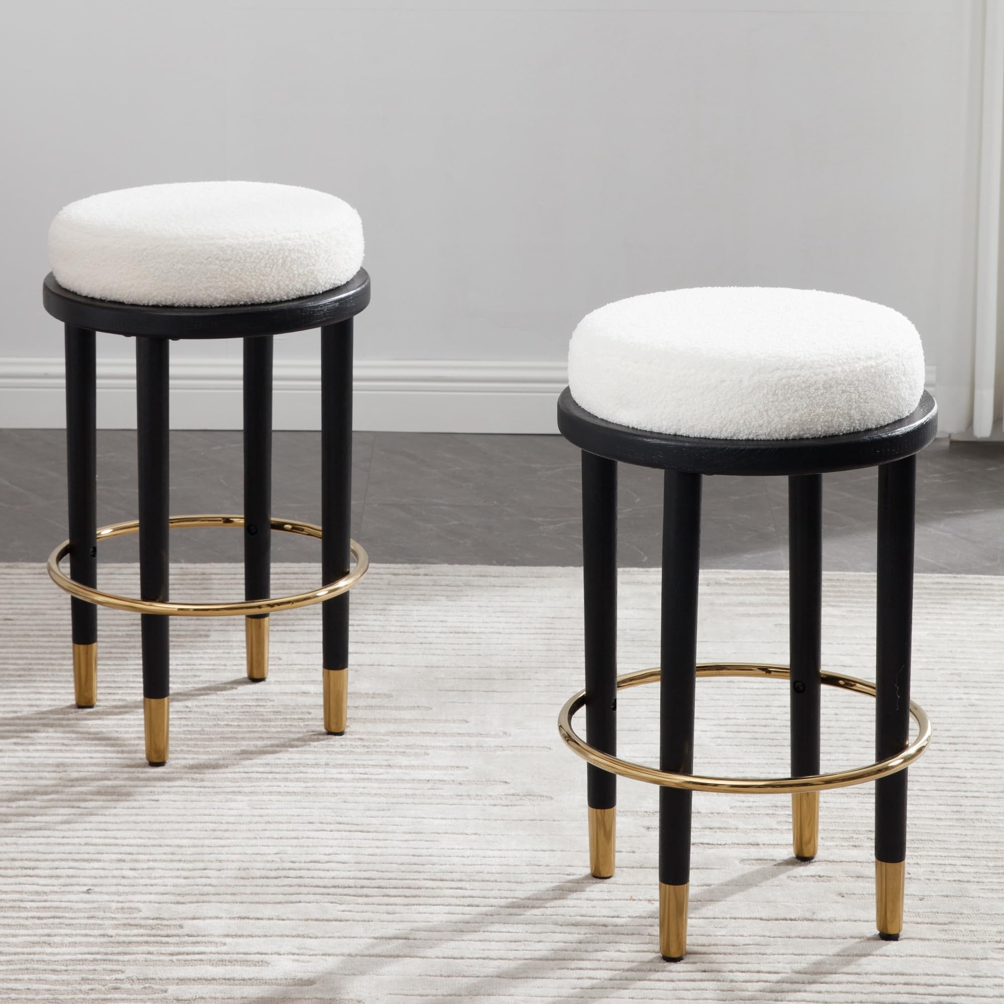 CIMOTA 26"H Backless Round Counter Stools Set of 2- 5783CS