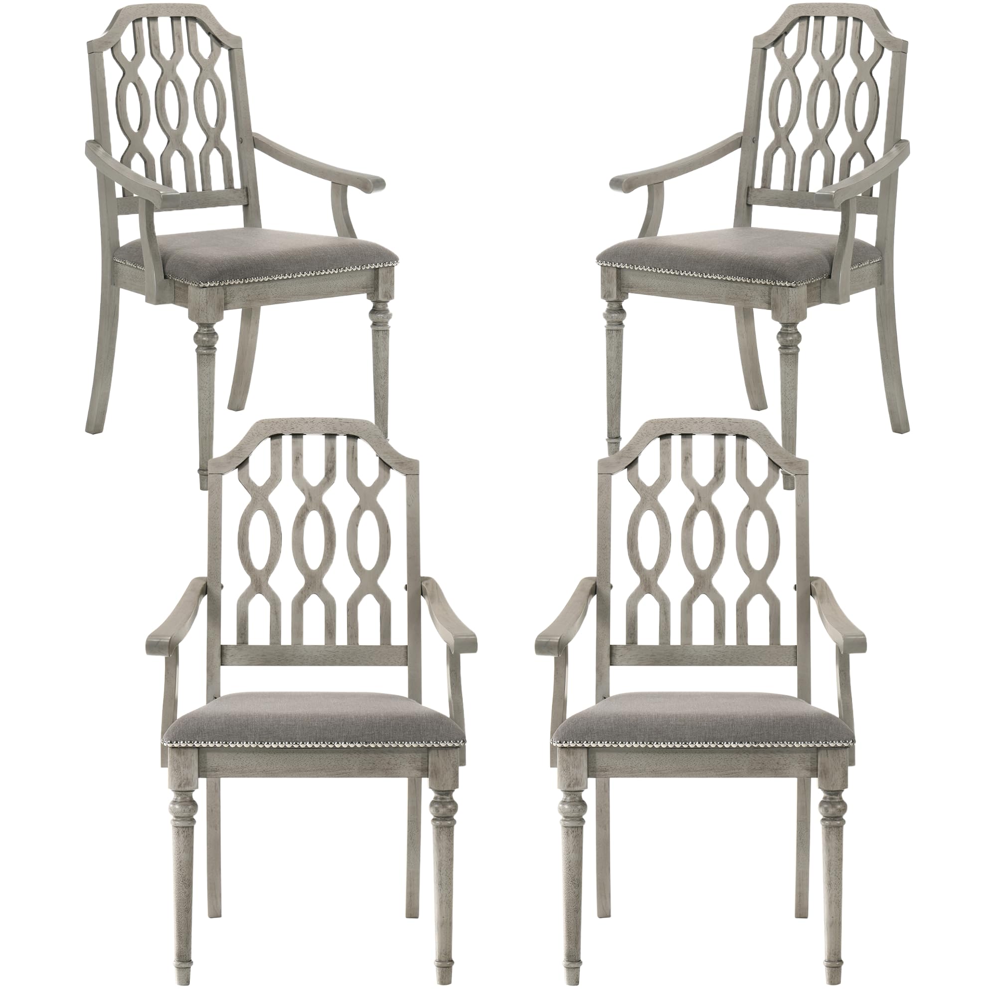 Kmax Farmhouse Rectangle Dining Chairs Set of 2 - 8171
