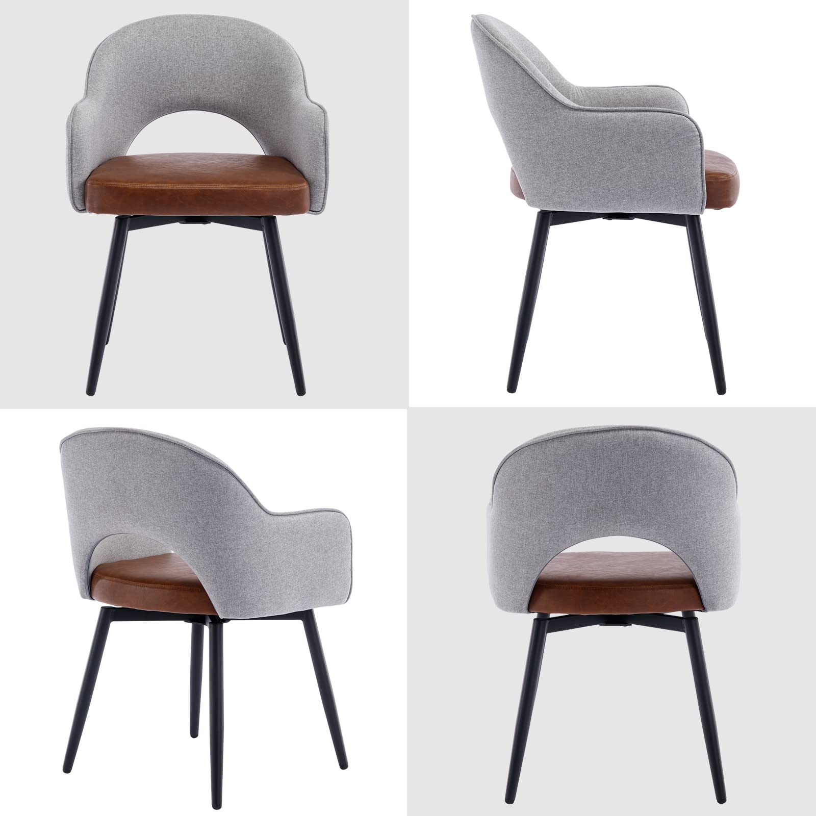 Janoray Swivel Kitchen Dining Chairs Set of 2 - 19027DC