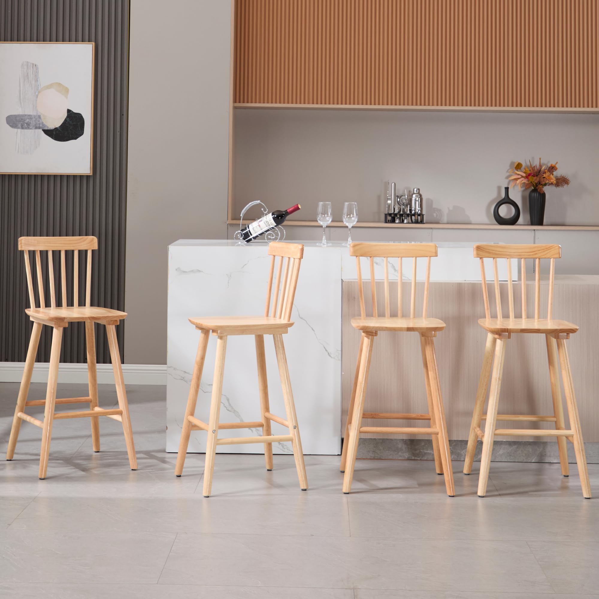 Janoray 26"H Wooden Counter Stools Set of 2 - X021CS