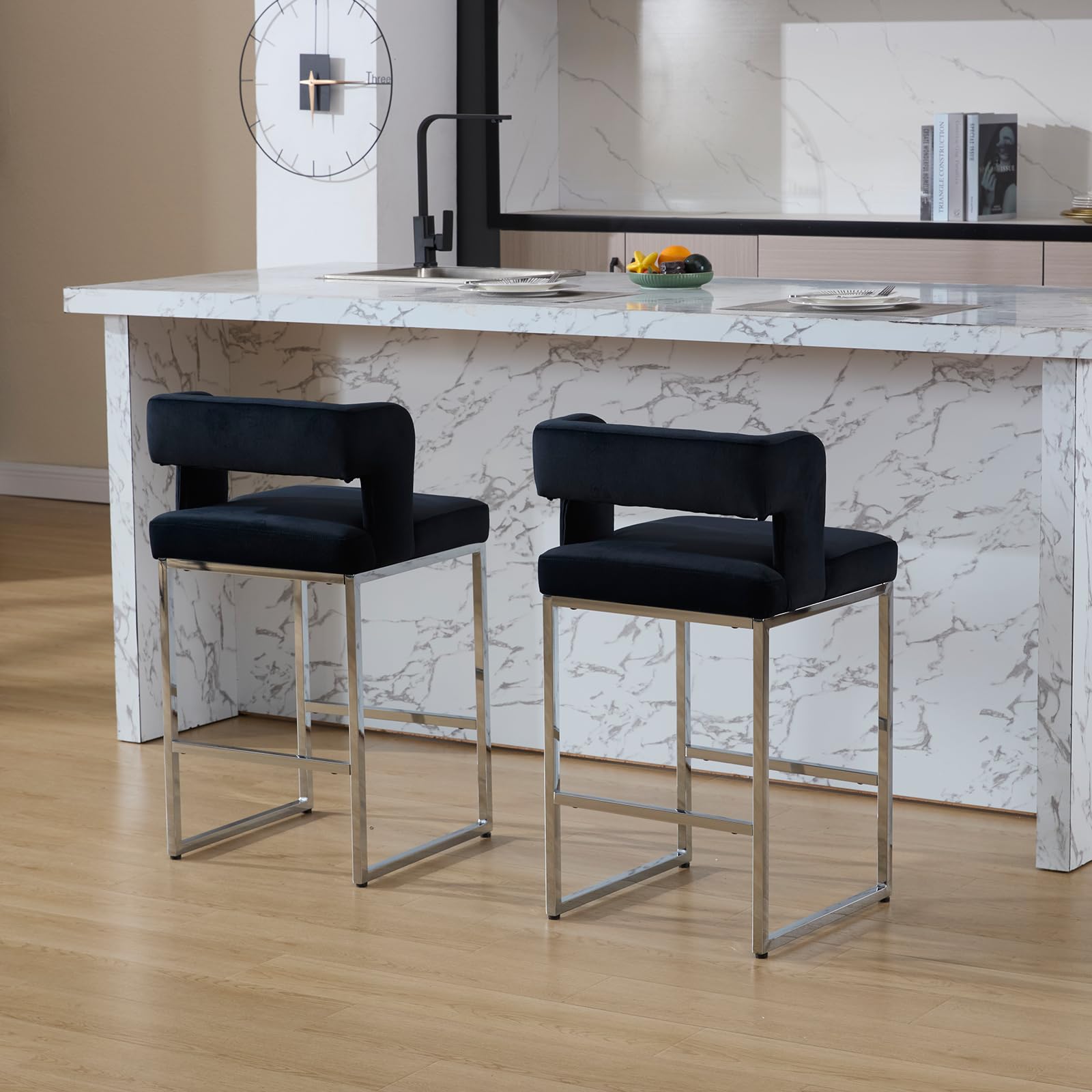 CHICAURA 26”H Barrel Counter Stools Set of 2 - 31035CS