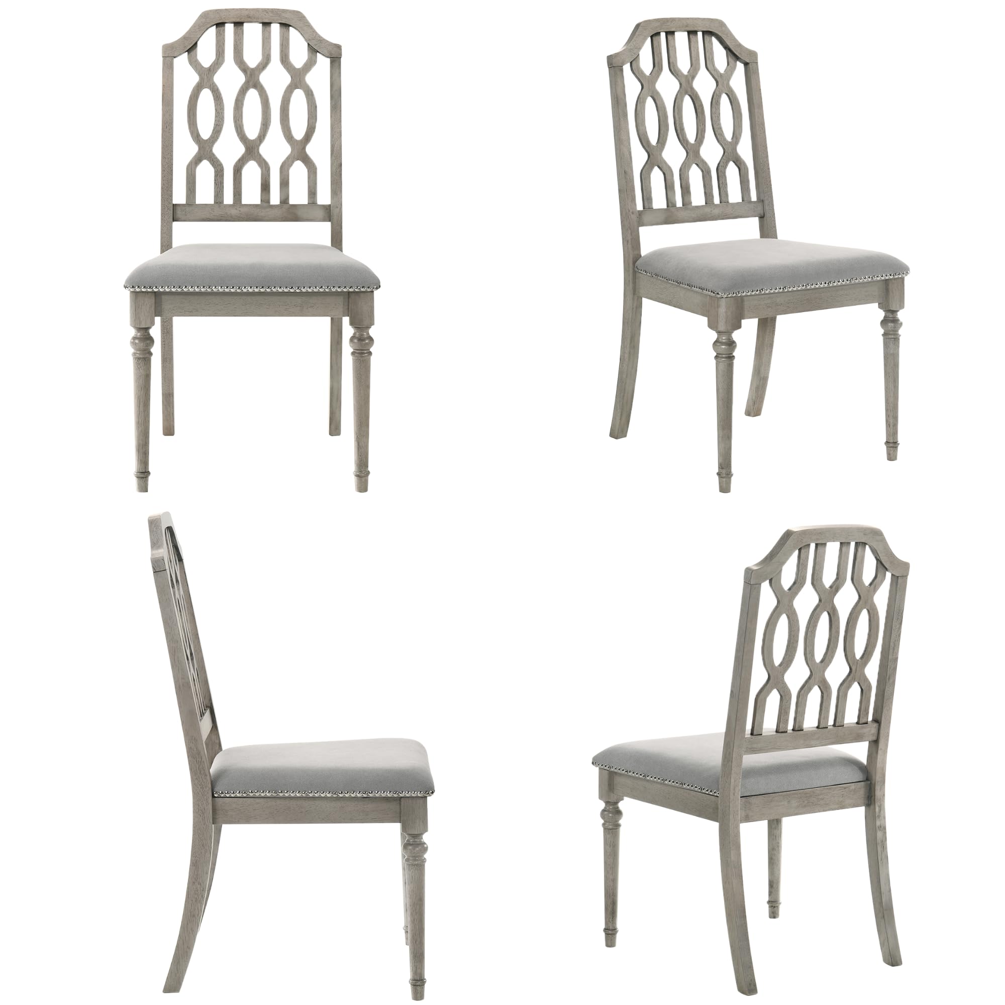 Kmax Farmhouse Rectangle Dining Chairs Set of 2 - 8171