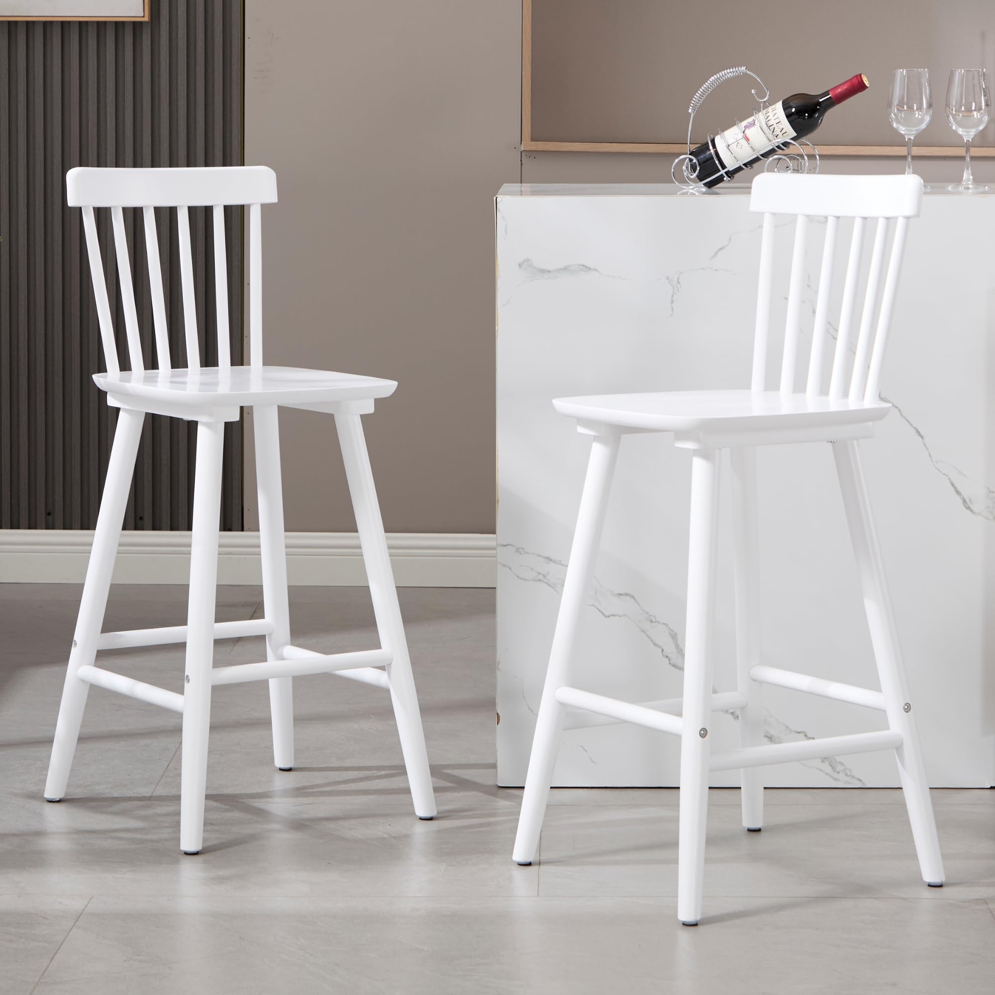 Janoray 26"H Wooden Counter Stools Set of 2 - X021CS