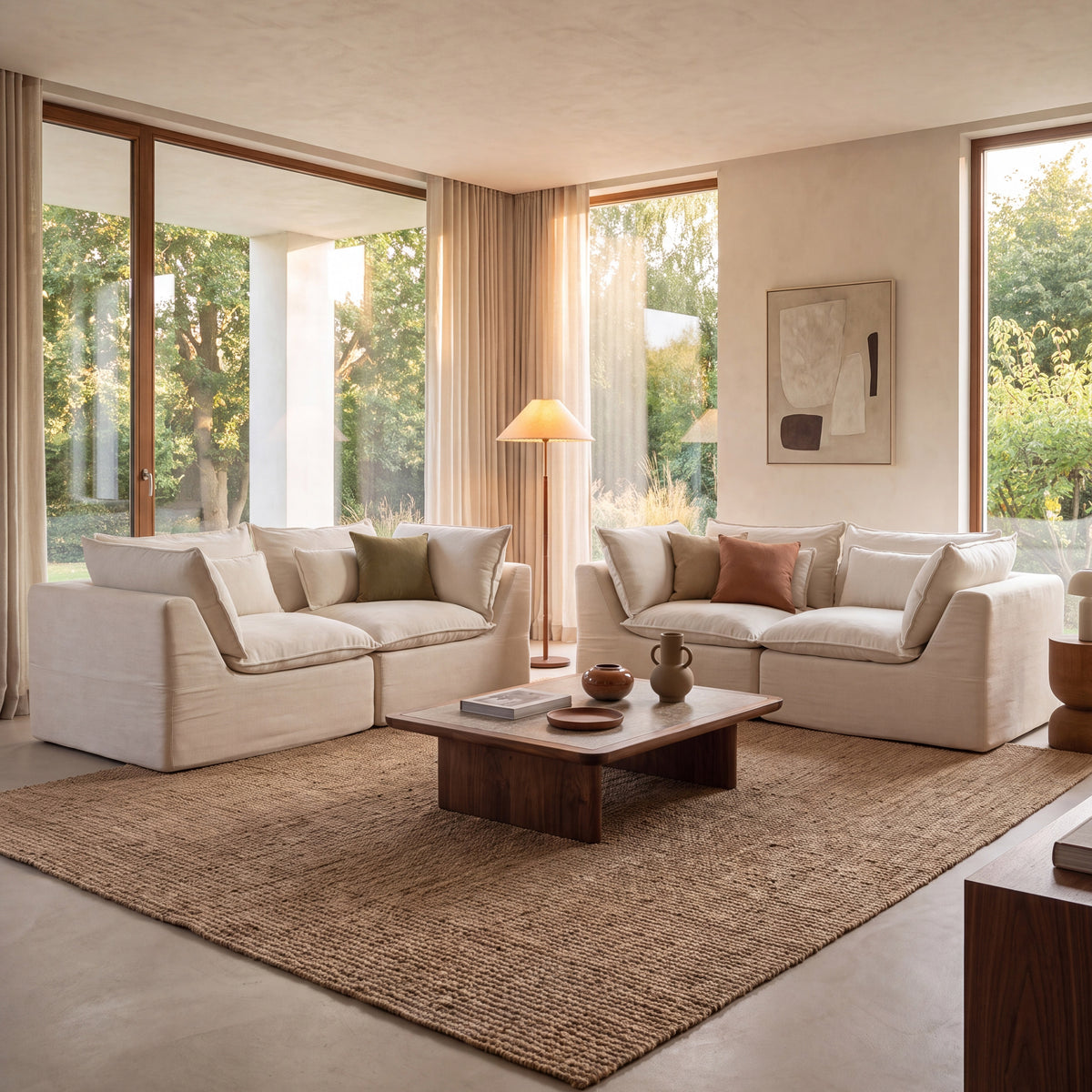 74.8" Cloud Couch Oversized Modular Deep Seat Sofa