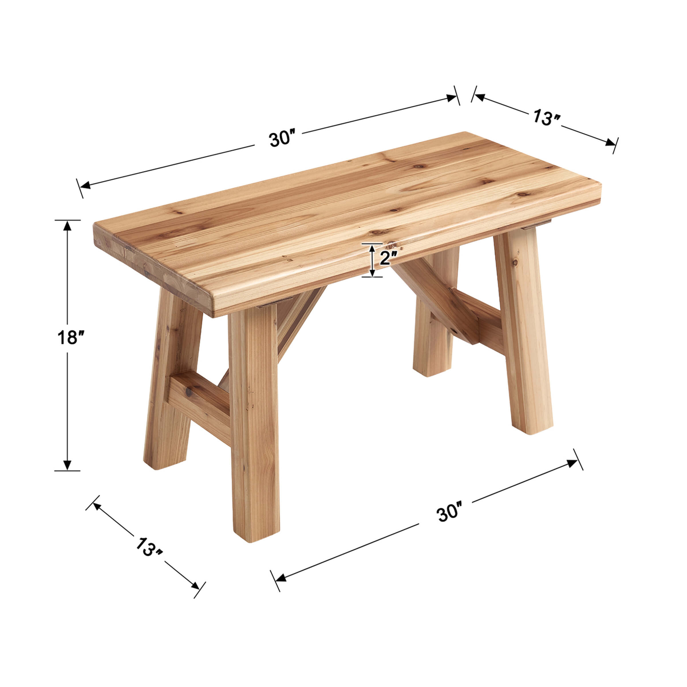 KMAX Wooden Bench-23894BH