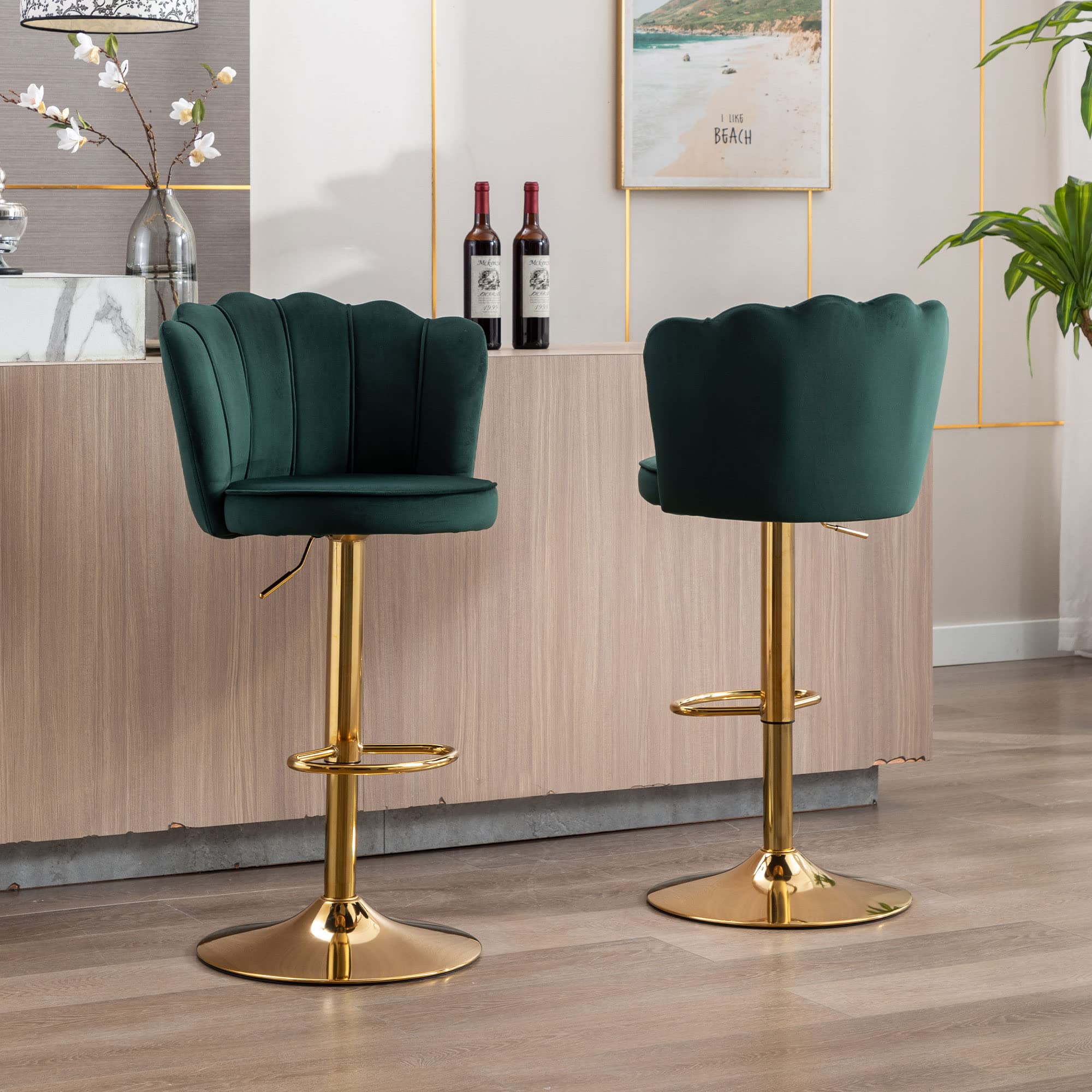 CHICAURA Adjustable Swivel Bar Stools Set of 2 - 2205AB