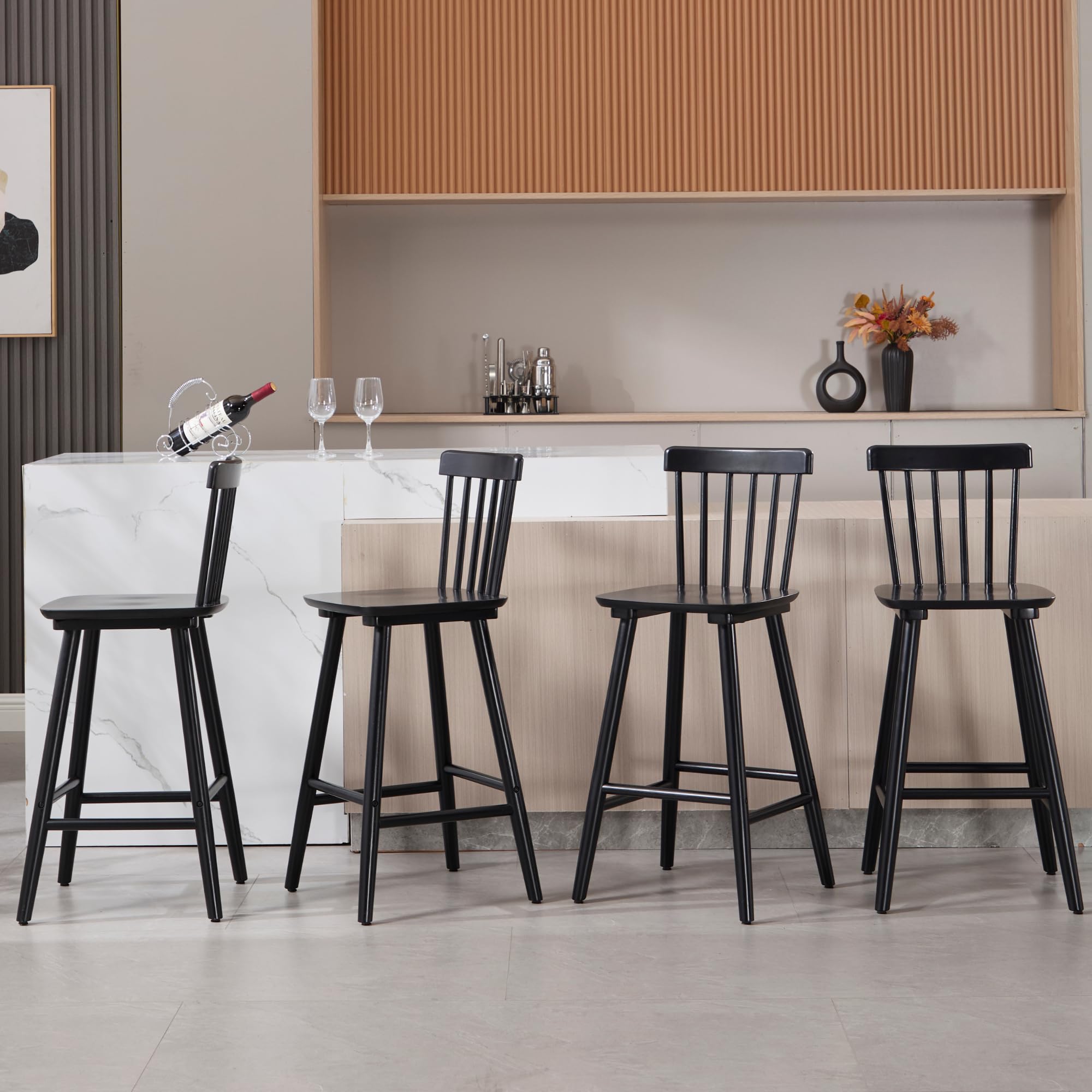 Janoray 26"H Wooden Counter Stools Set of 2 - X021CS