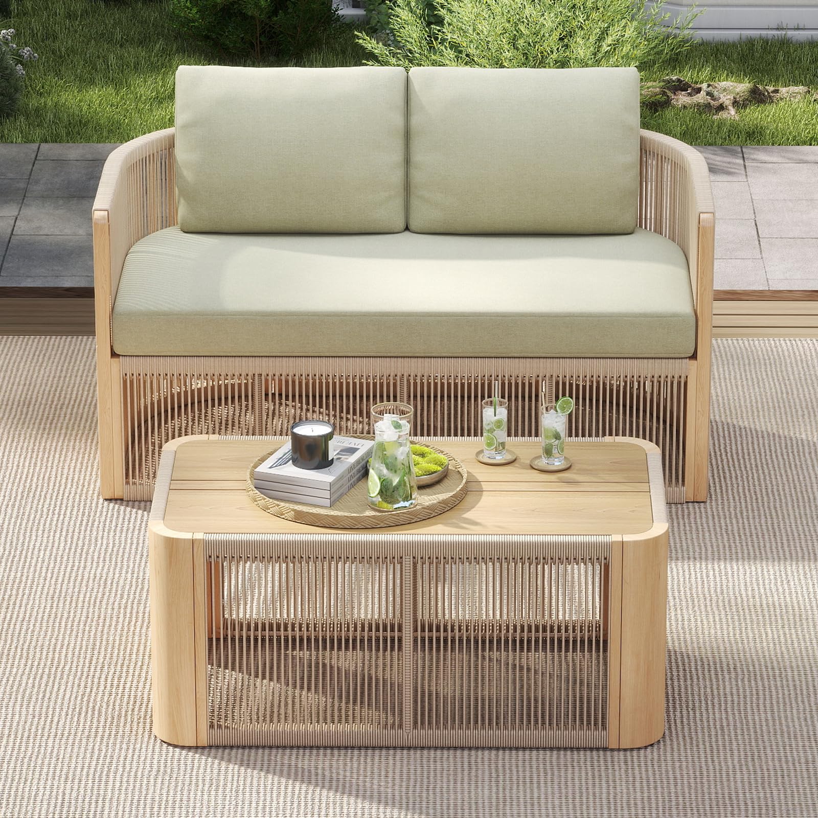 Janoray Woven Rope Outdoor Armchair Set of 2 - 1621AC