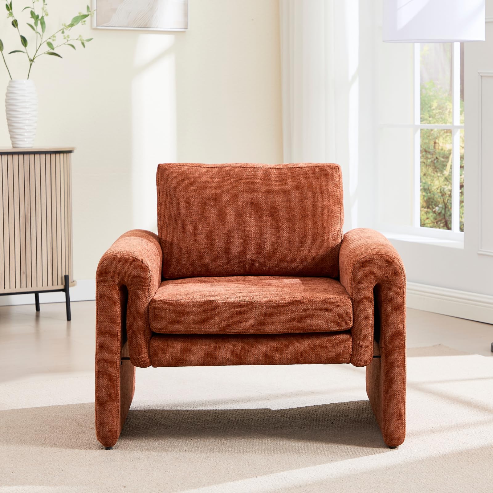 ROCITY Modern Chenille Upholstered Accent Armchair 1 PCS - 7103AC