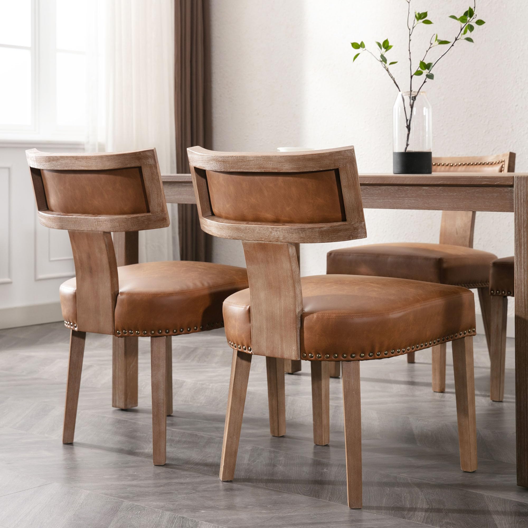 CIMOTA Classic Curved Open Back Dining Chairs Set of 2 - 1670&1917&1918