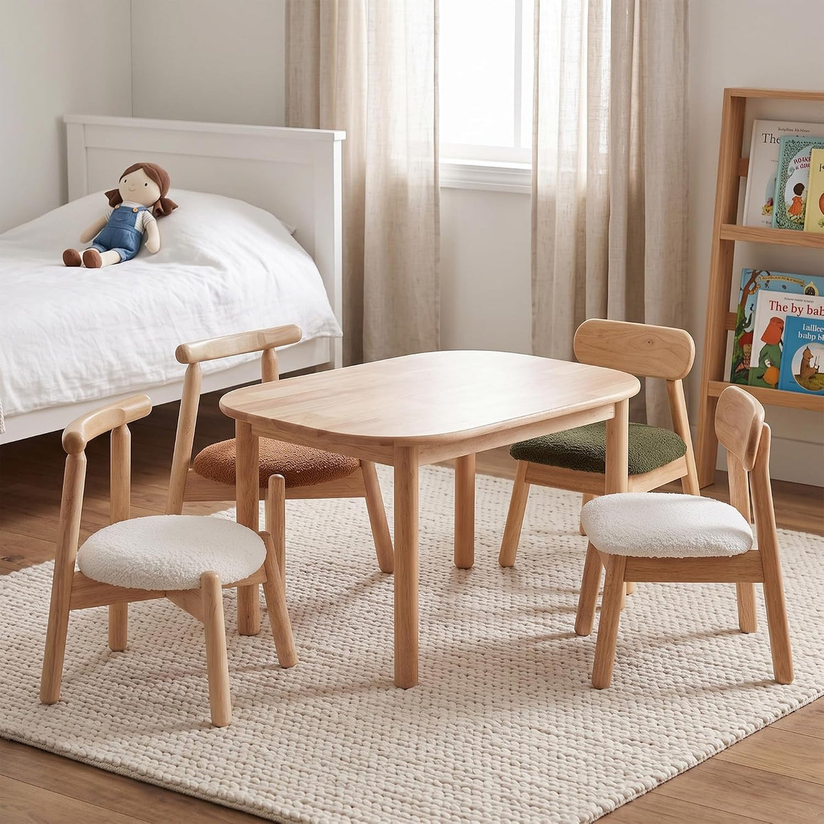 36" Solid Rubberwood Kids Activity Table