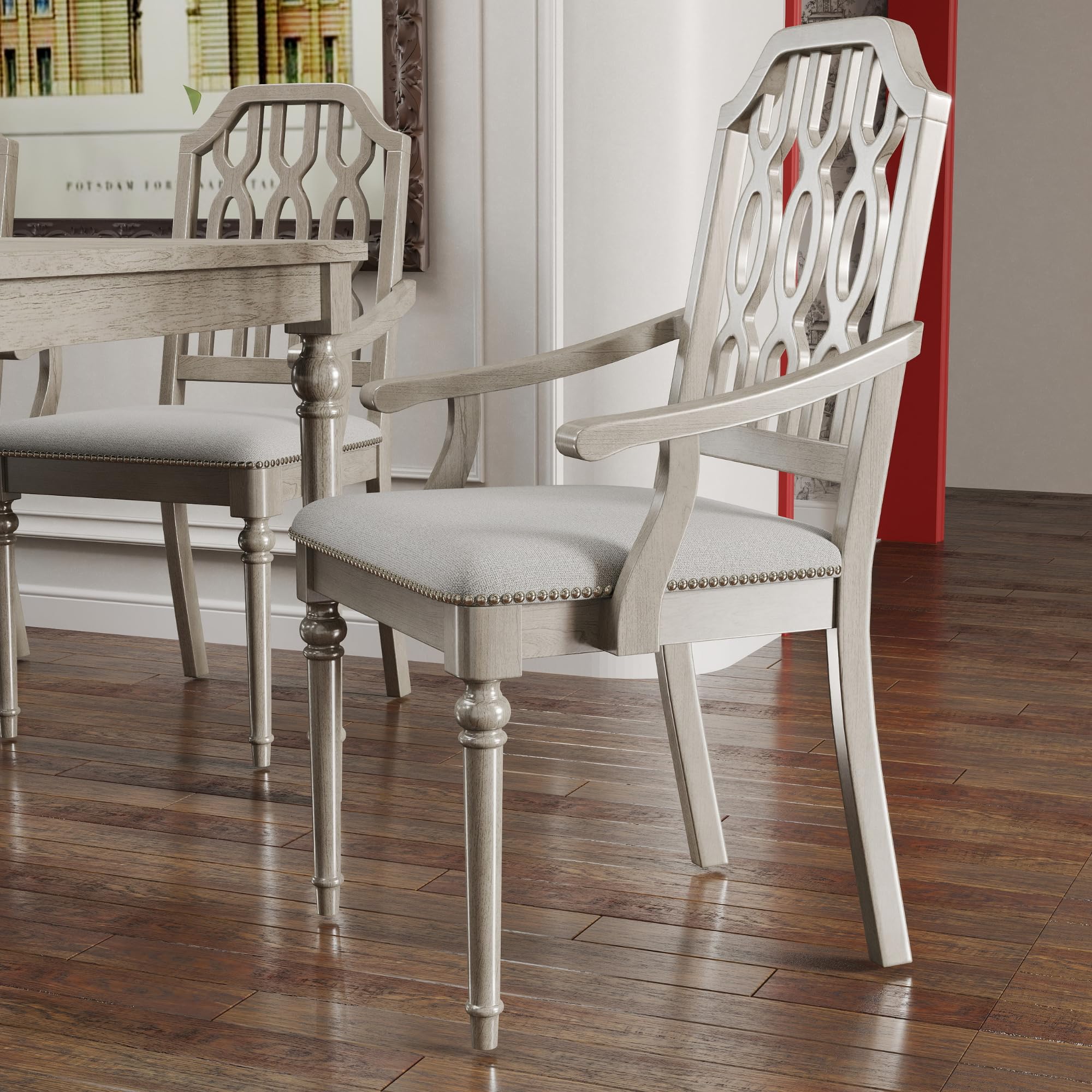 Kmax Farmhouse Rectangle Dining Chairs Set of 2 - 8171