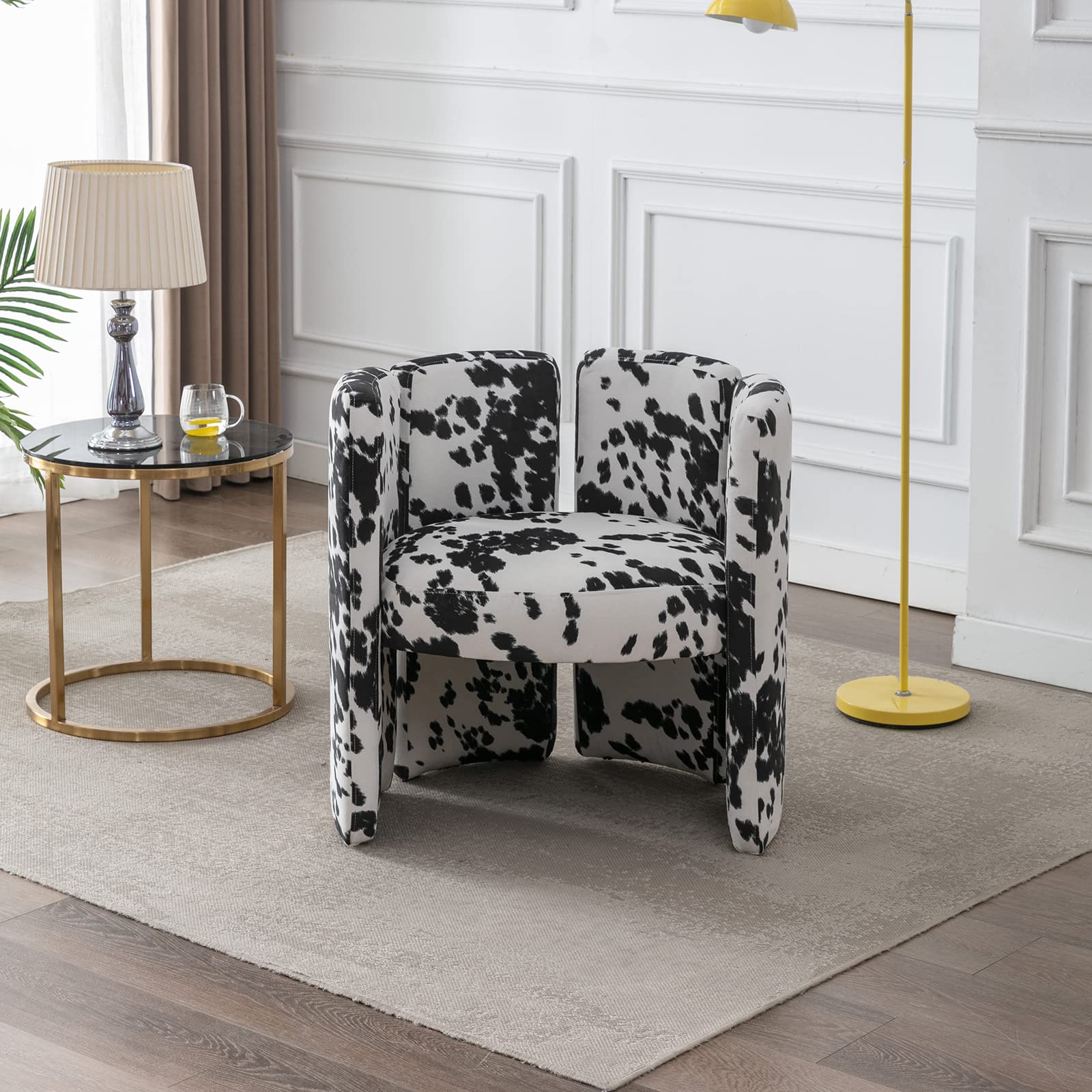 CHICAURA Modern Velvet Barrel Side Accent Chair 1 PCS - 3714AC