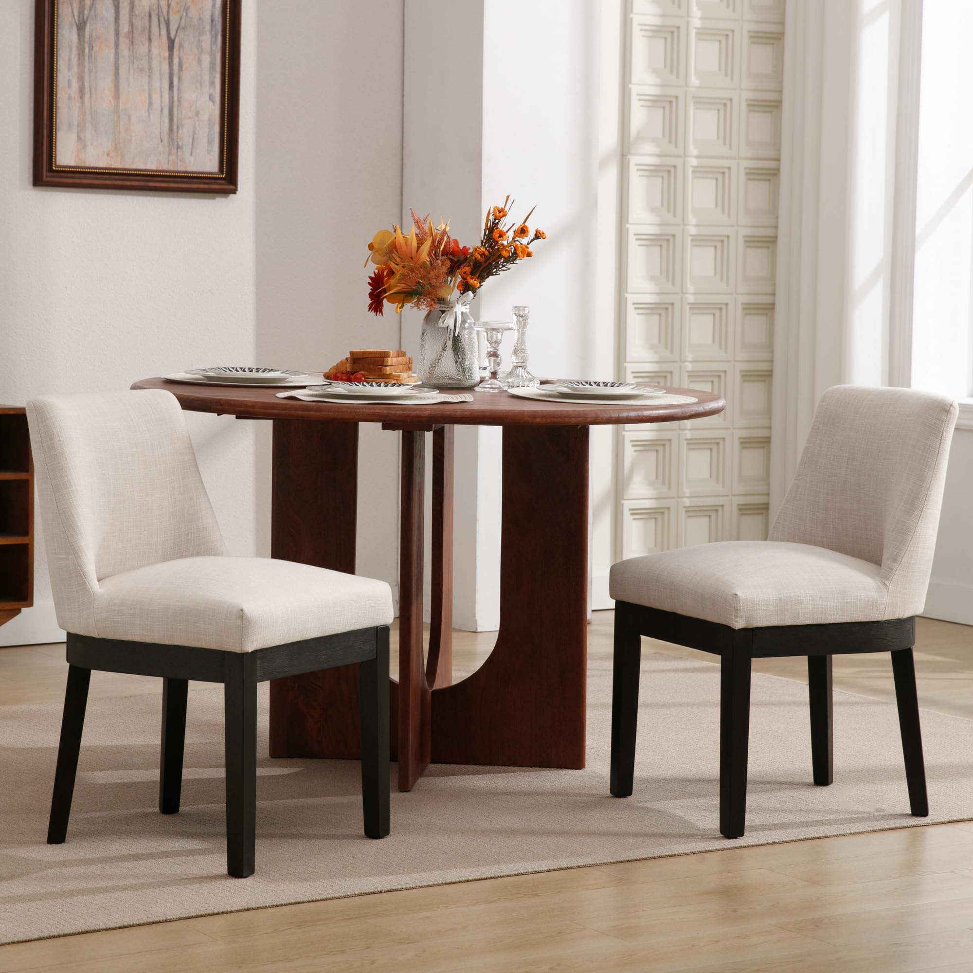 Kmax Dining Chairs with Wood Legs Set of 2 - 8925DC