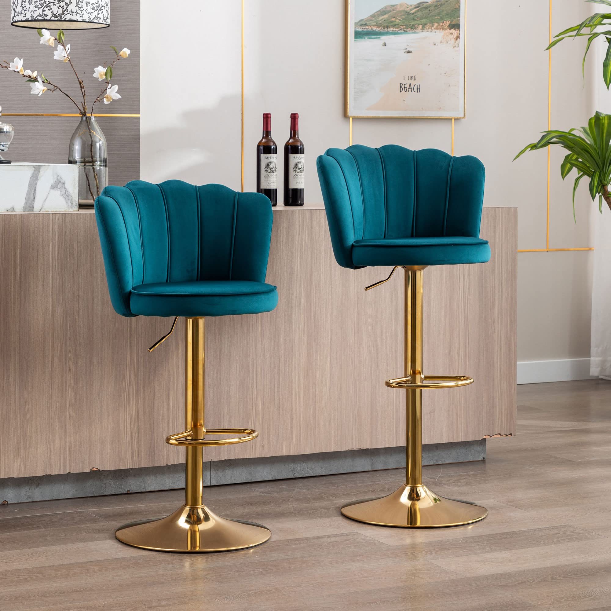 CHICAURA Adjustable Swivel Bar Stools Set of 2 - 2205AB