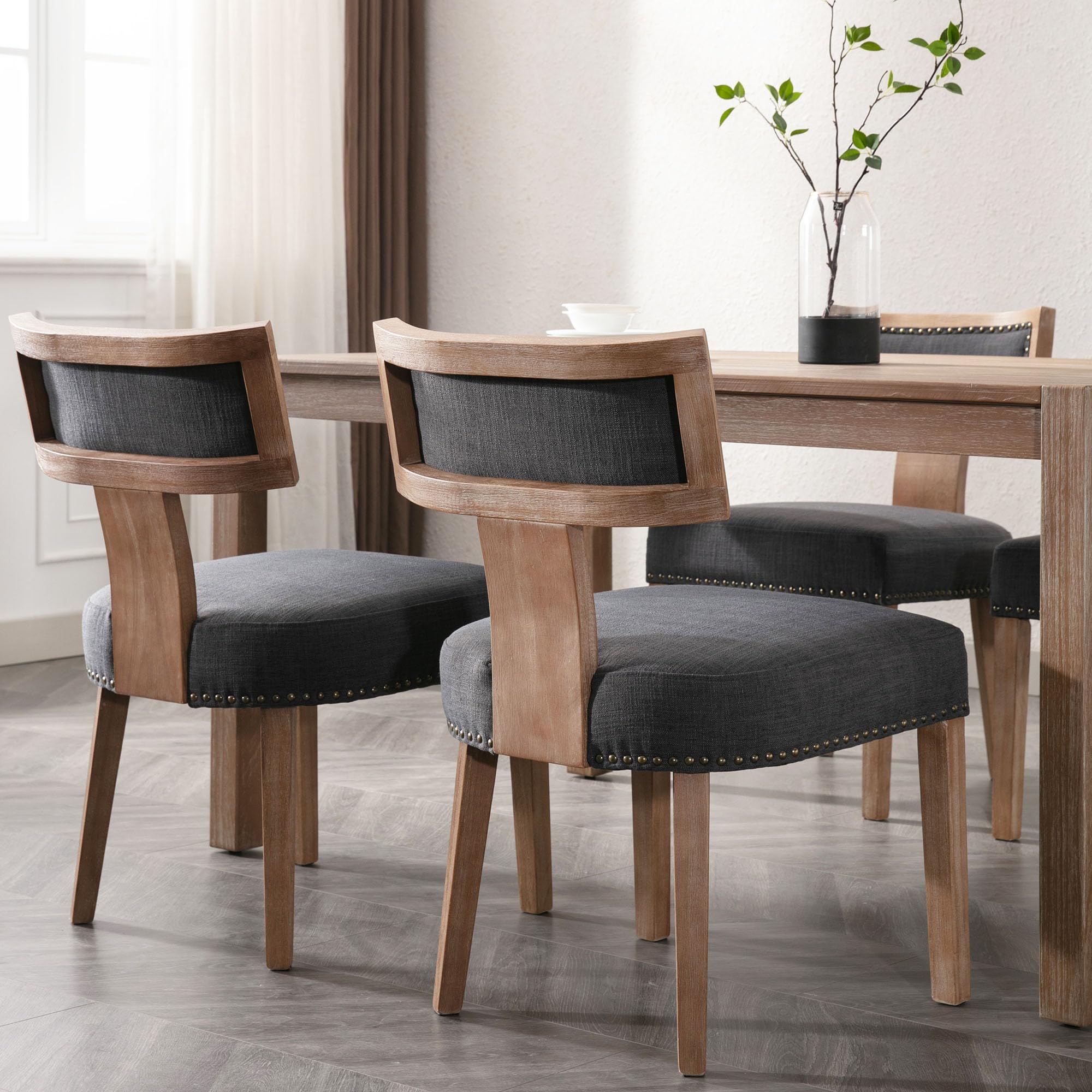 CIMOTA Classic Curved Open Back Dining Chairs Set of 2 - 1670&1917&1918