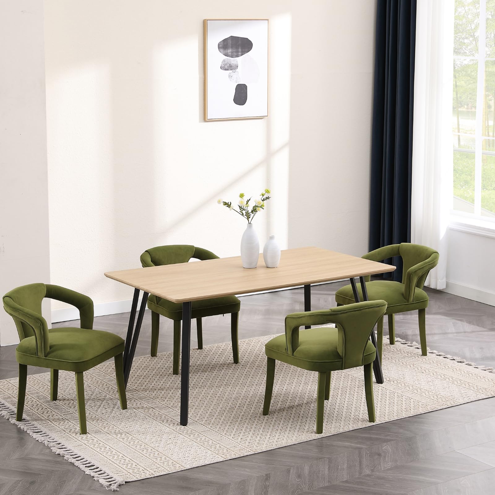 ZH4YOU Barrel Back Dining Room Chairs Set of 2 - 10030DC