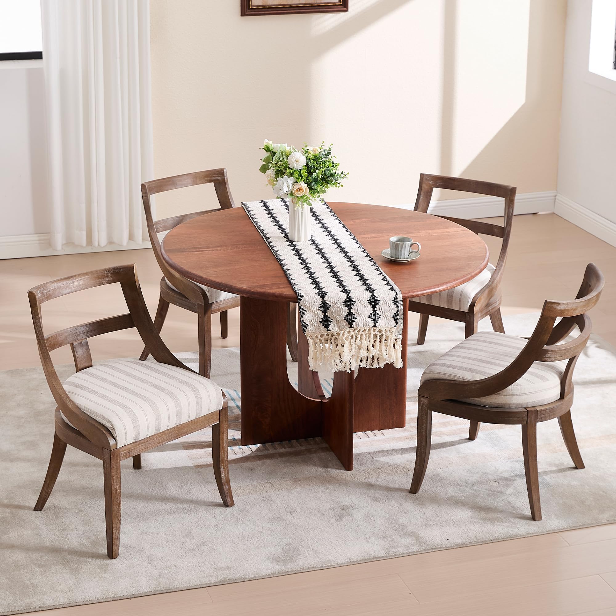 Kmax Mid-century Farmhouse Dining Chairs Set of 2 - X022DC