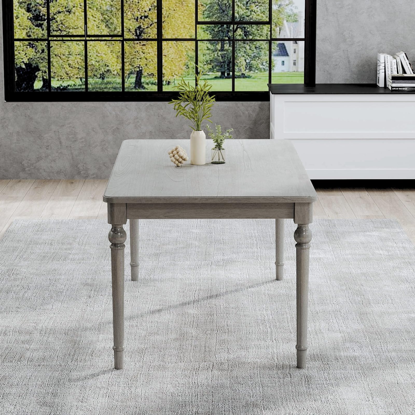 Janoray 63"W Rustic Solid Wood Dining Table - 3204DT