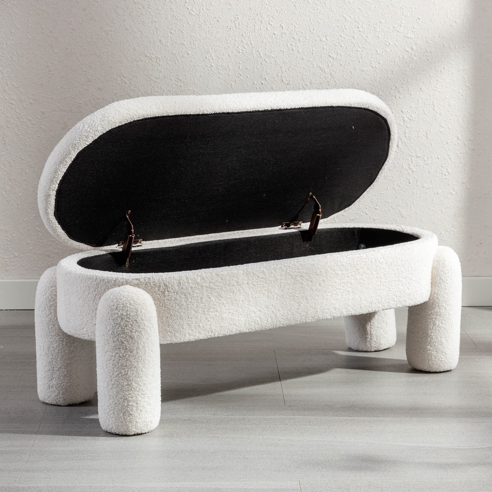 ROCITY Modern Upholstered Storage Bench - 2566BH