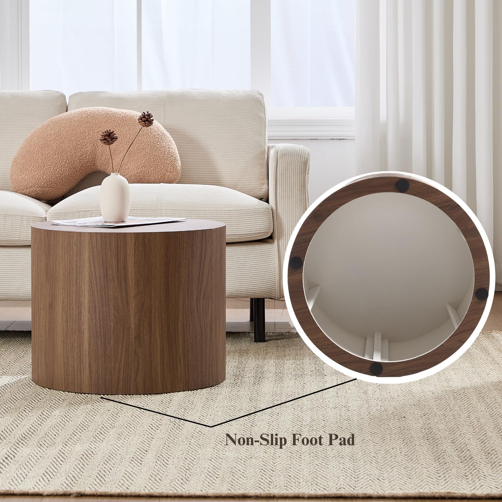 CIMOTA Round Wood Nesting Coffee Table Set of 2 - 24060CT