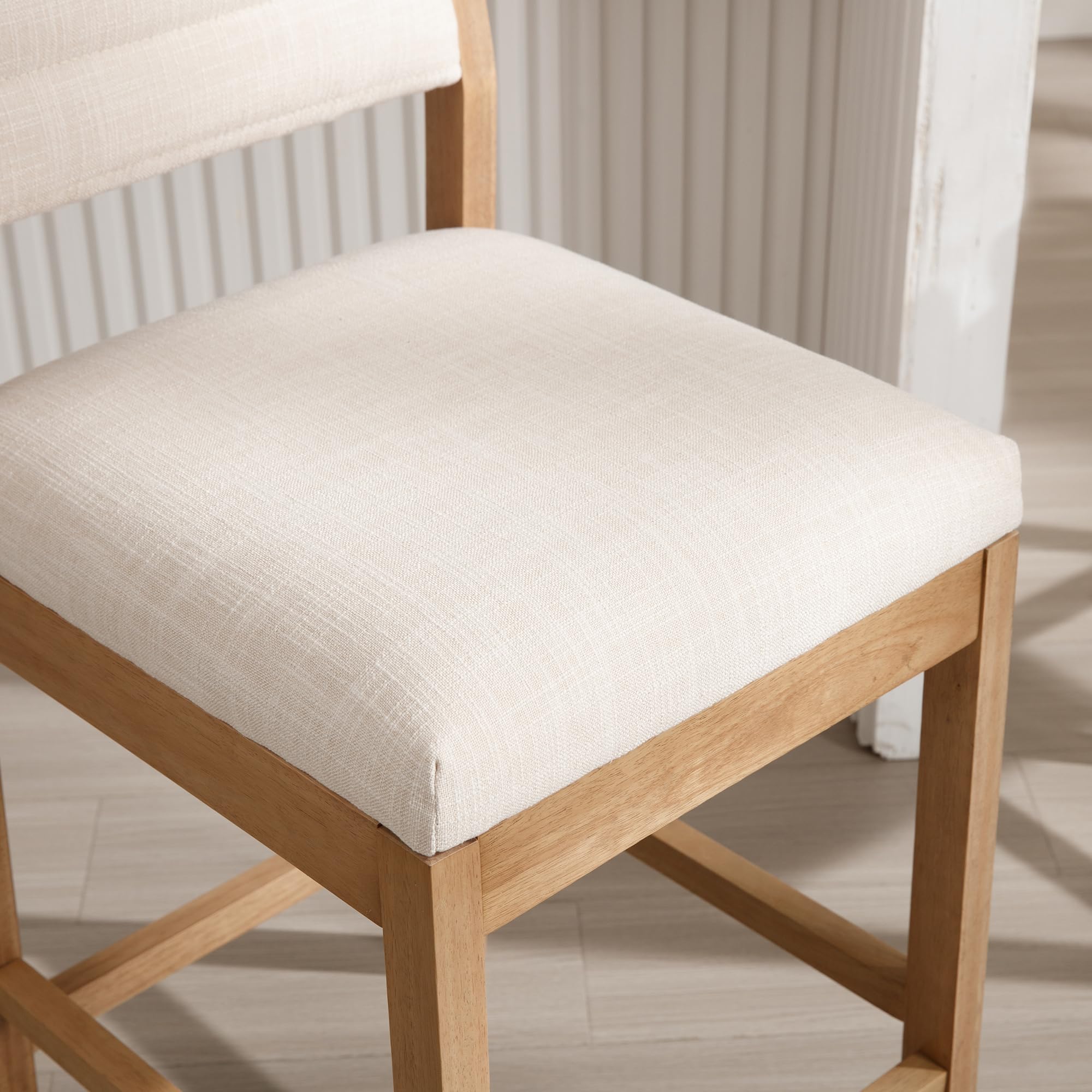 ROCITY 26"H Farmhouse Armless Bar Stools Set of 2 - 5801CS